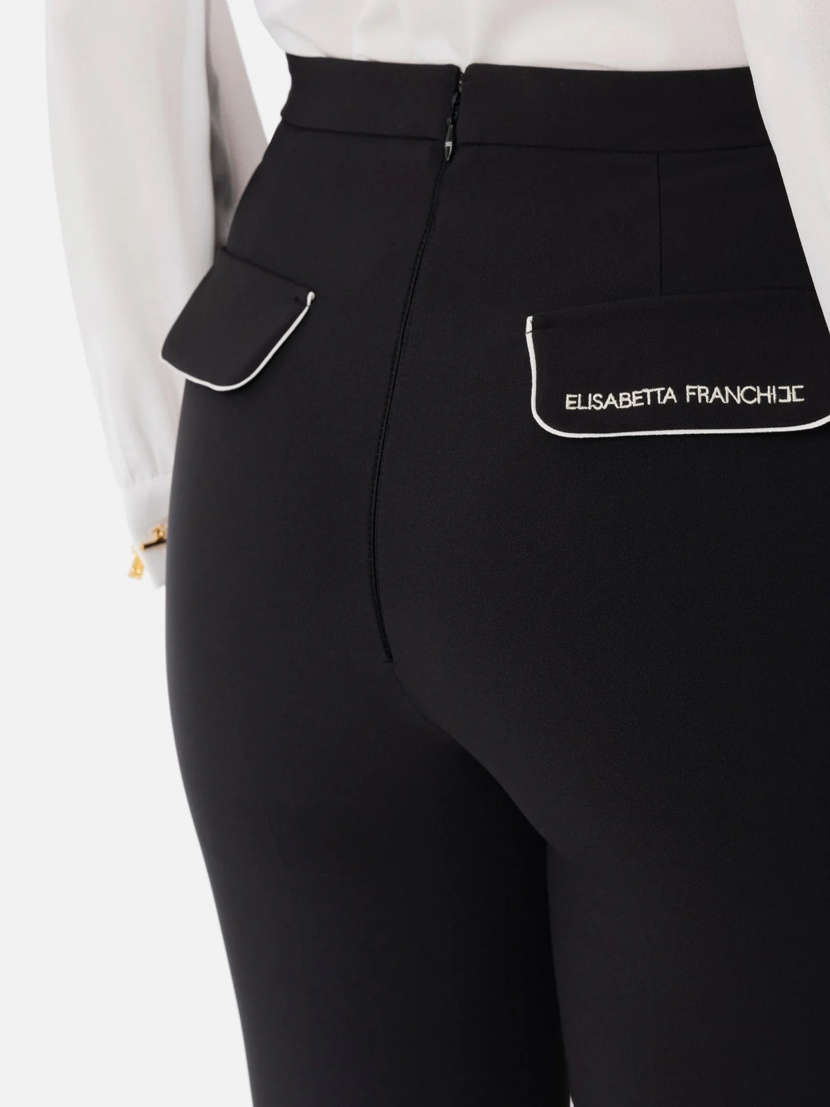 ELISABETTA FRANCHI Pantalone Donna  PA08451E2-685 Nero - Image 3