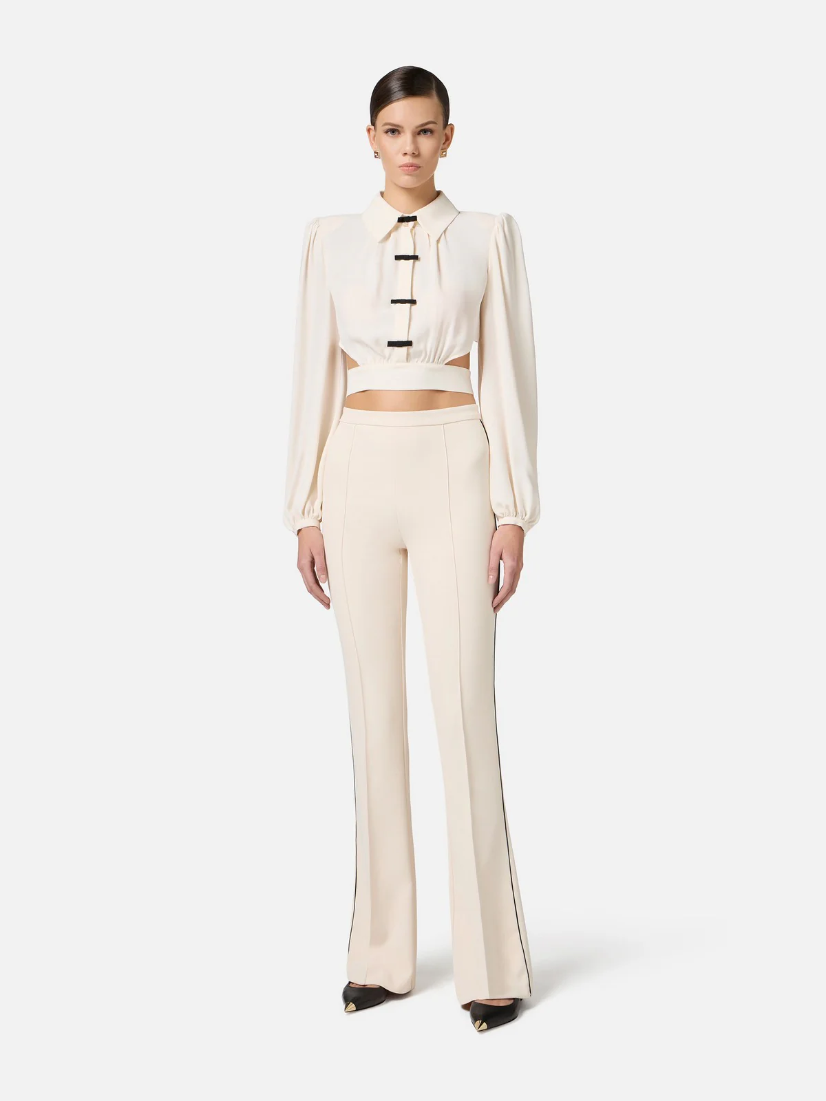 ELISABETTA FRANCHI Pantalone Donna  PA08451E2-E84 Beige - Image 2