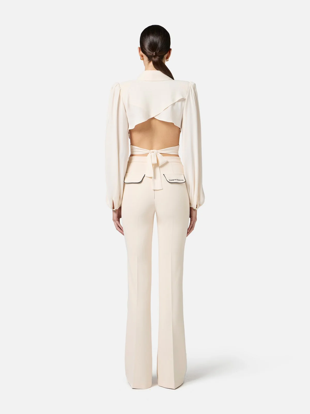 ELISABETTA FRANCHI Pantalone Donna  PA08451E2-E84 Beige - Image 5