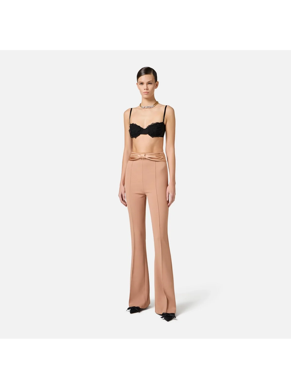 ELISABETTA FRANCHI Pantalone Donna  PA08551E2-283 Beige - Image 2