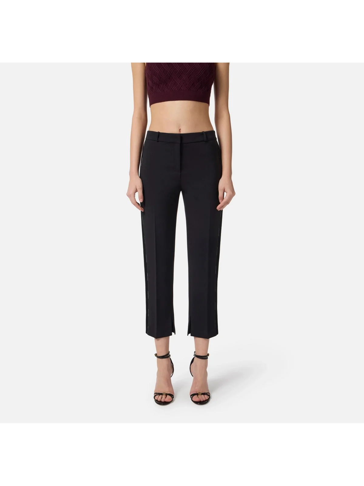 ELISABETTA FRANCHI Pantalone Donna PA08856E2 110 Nero - Image 3