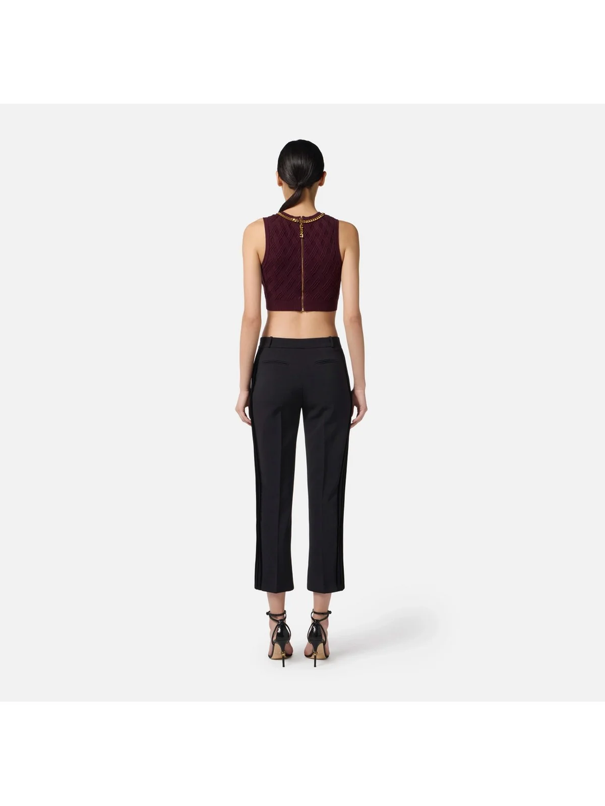 ELISABETTA FRANCHI Pantalone Donna PA08856E2 110 Nero - Image 5