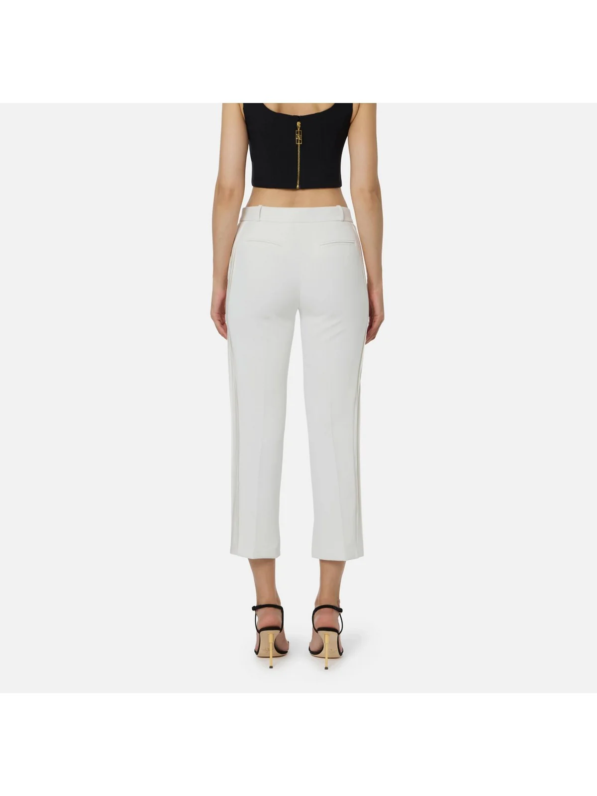 ELISABETTA FRANCHI Pantalone Donna  PA08856E2 360 Avorio - Image 4