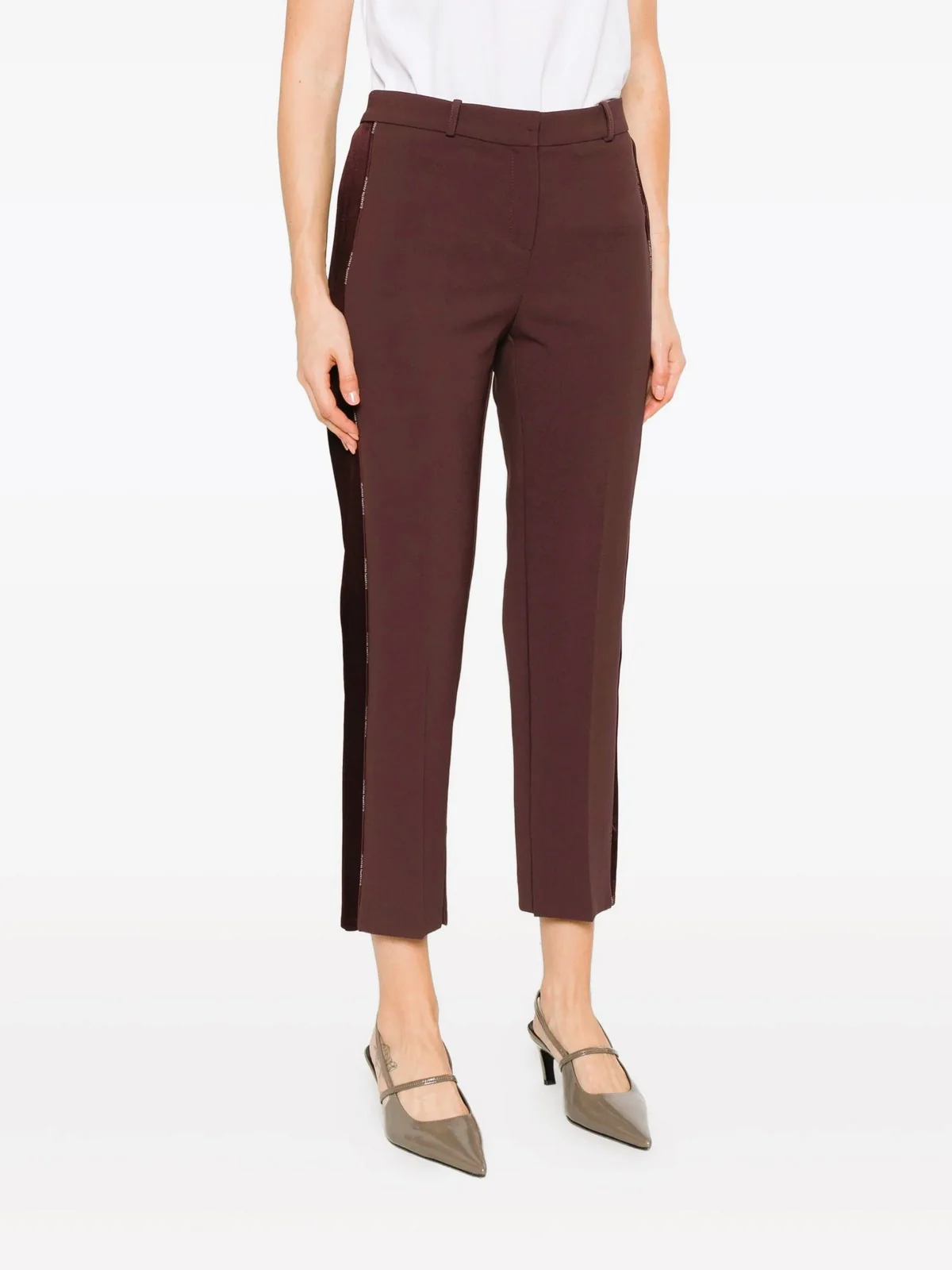 ELISABETTA FRANCHI Pantalone Donna  PA08856E2 EA3 COFFEE - Image 3