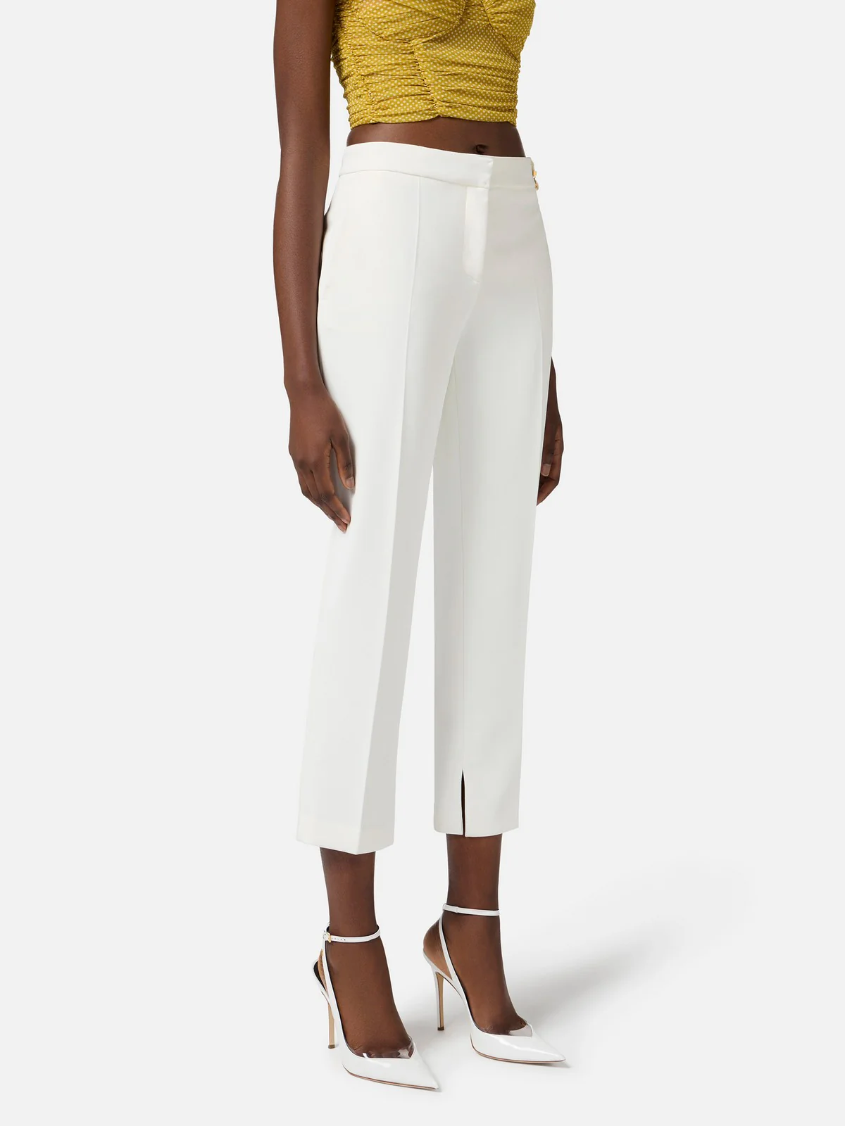 ELISABETTA FRANCHI Pantalone Donna  PA09852E2-360 Avorio - Image 3