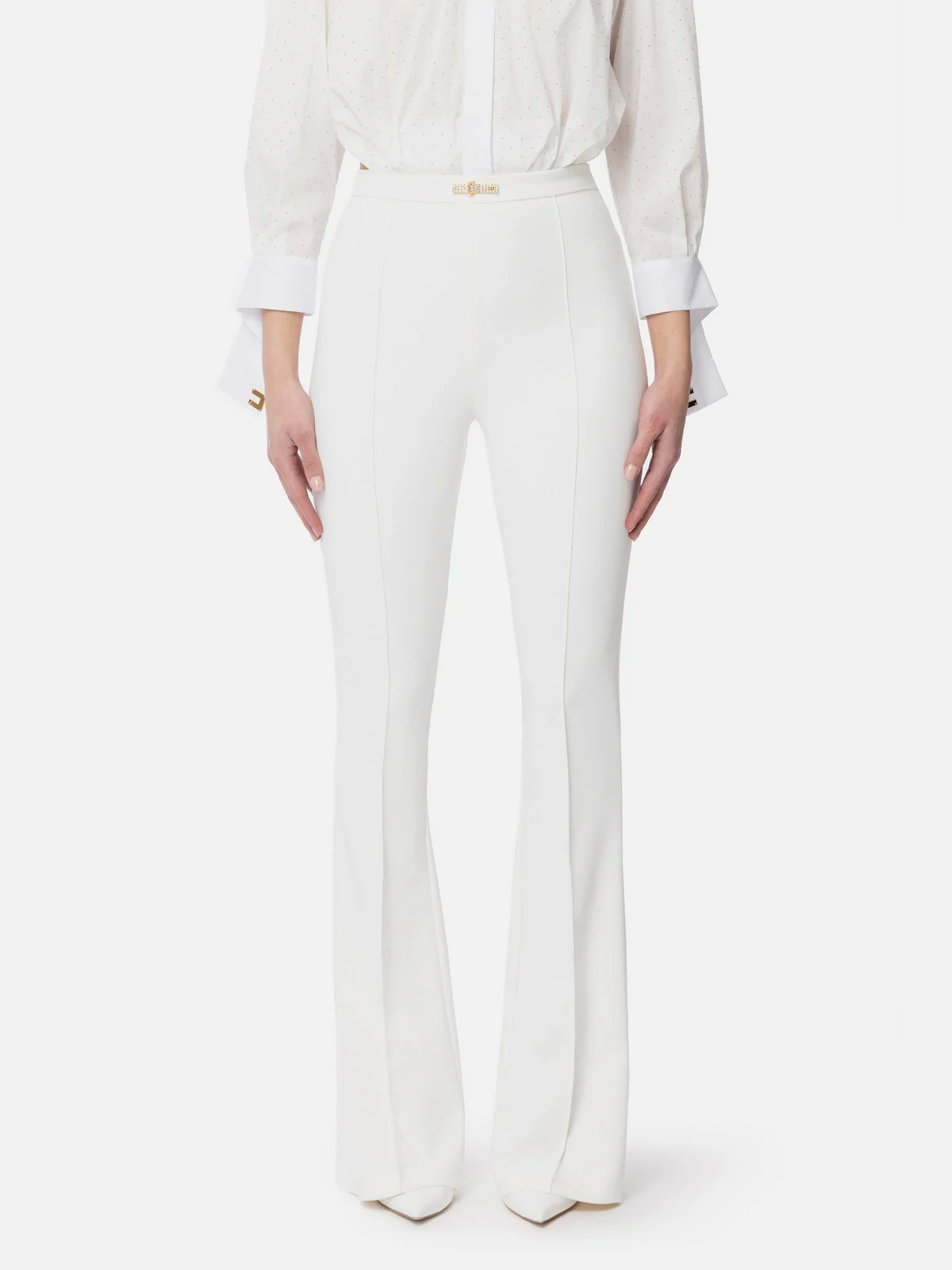 ELISABETTA FRANCHI Pantalone Donna PA09952E2-360 Avorio - Image 2