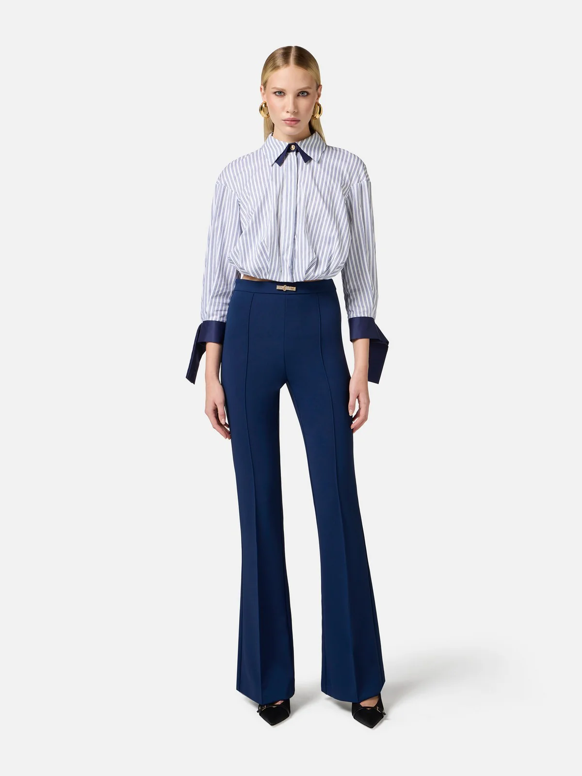 ELISABETTA FRANCHI Pantalone Donna  PA09952E2-DC8 Blu - Image 2