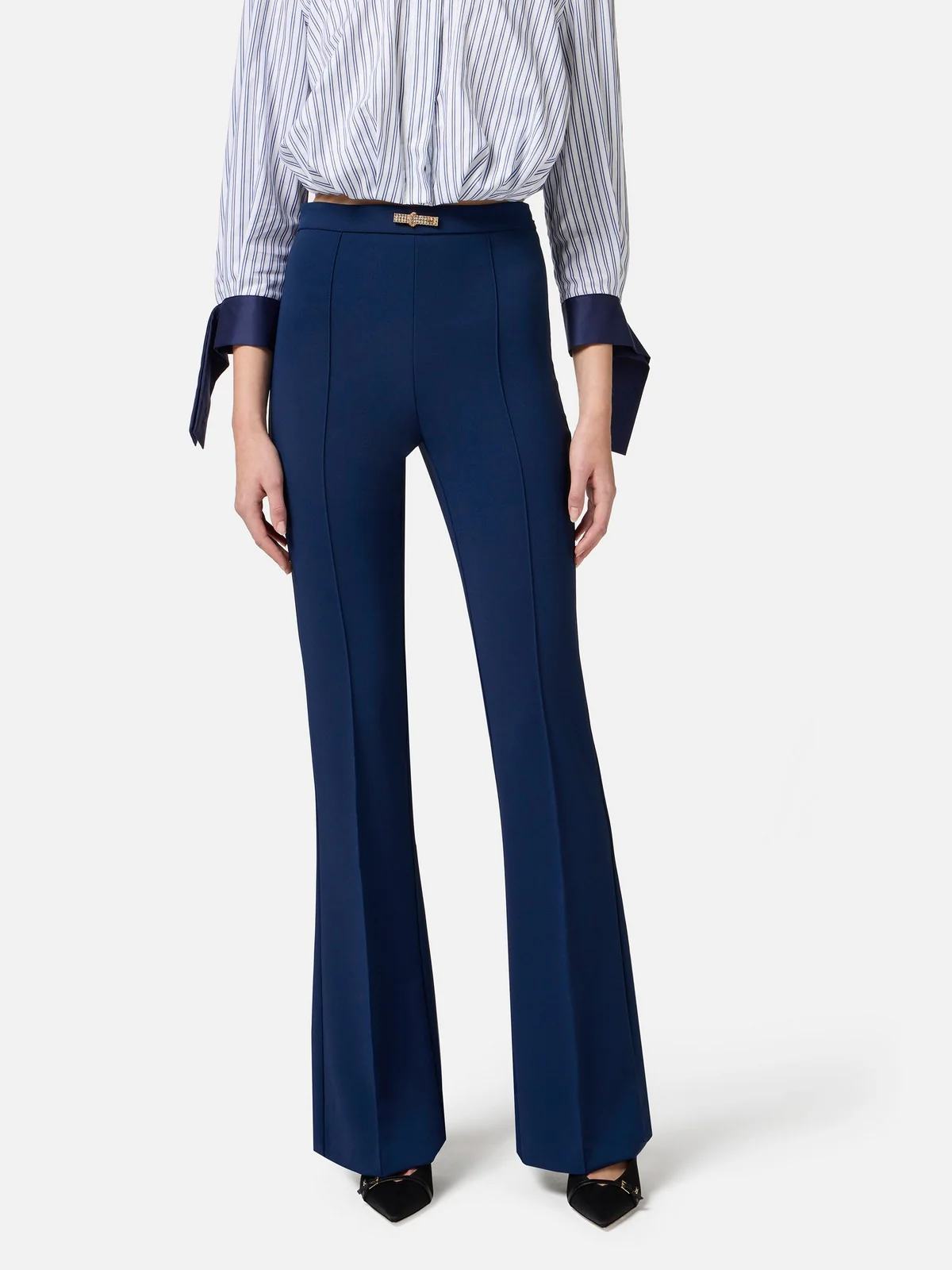 ELISABETTA FRANCHI Pantalone Donna  PA09952E2-DC8 Blu - Image 3