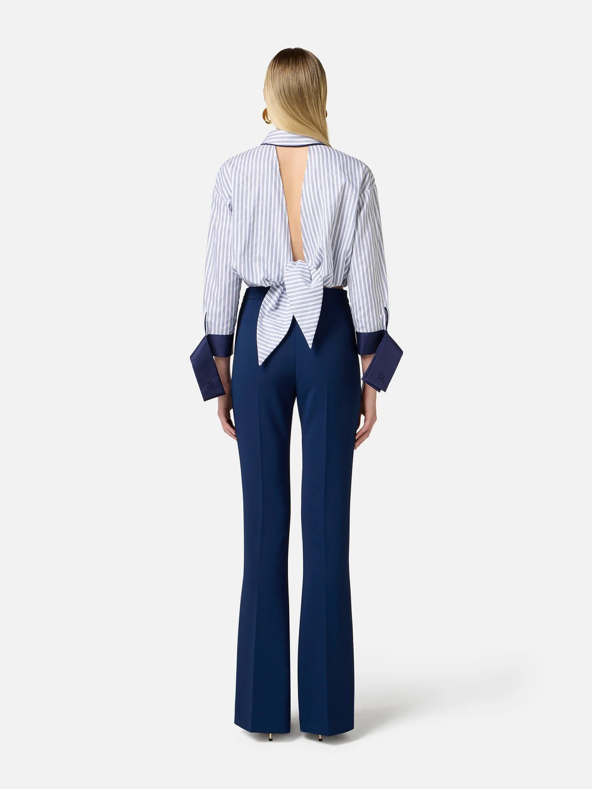 ELISABETTA FRANCHI Pantalone Donna  PA09952E2-DC8 Blu - Image 5