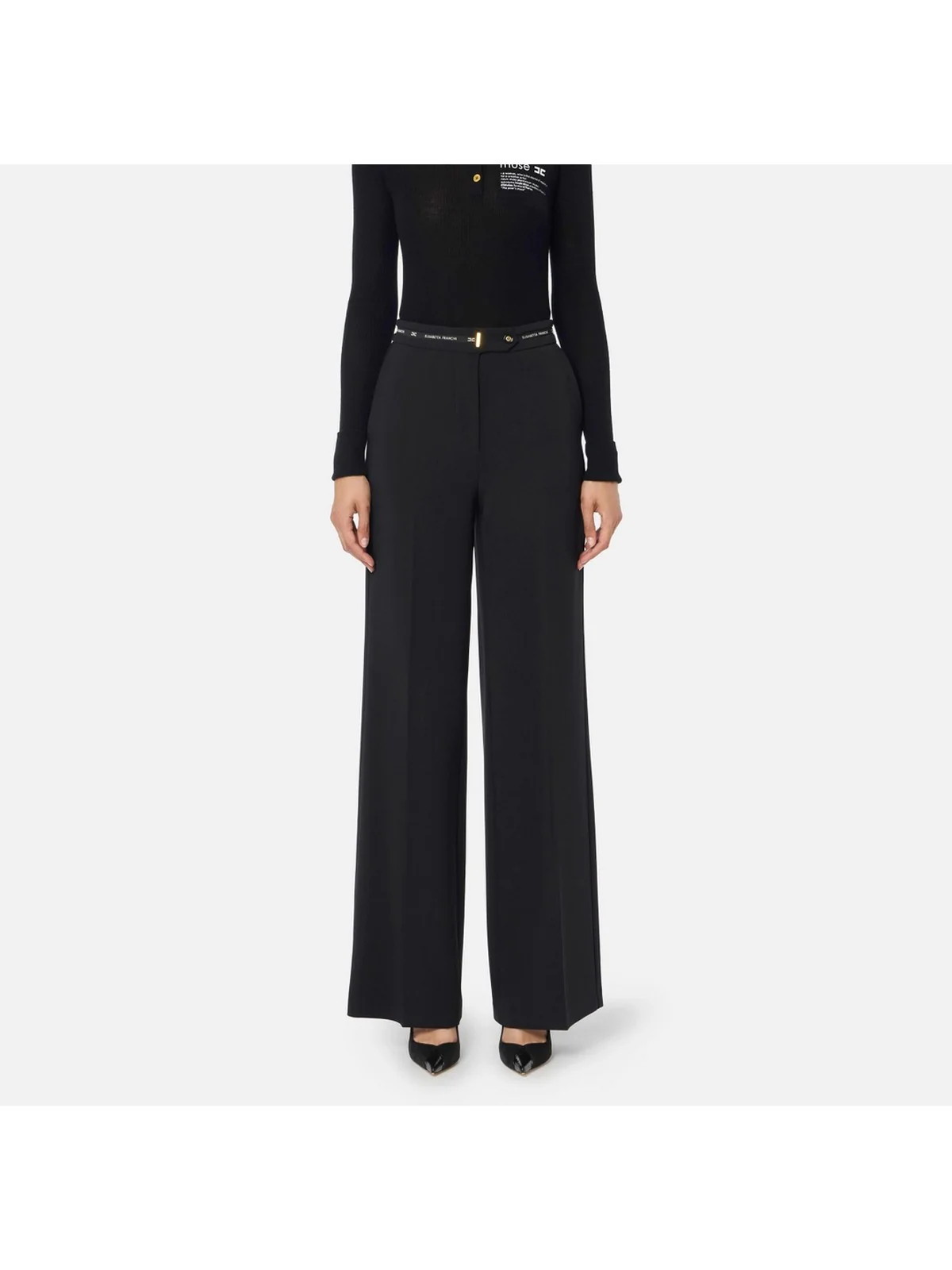 ELISABETTA FRANCHI Pantalone Donna PA10356E2 110 Nero - Image 4