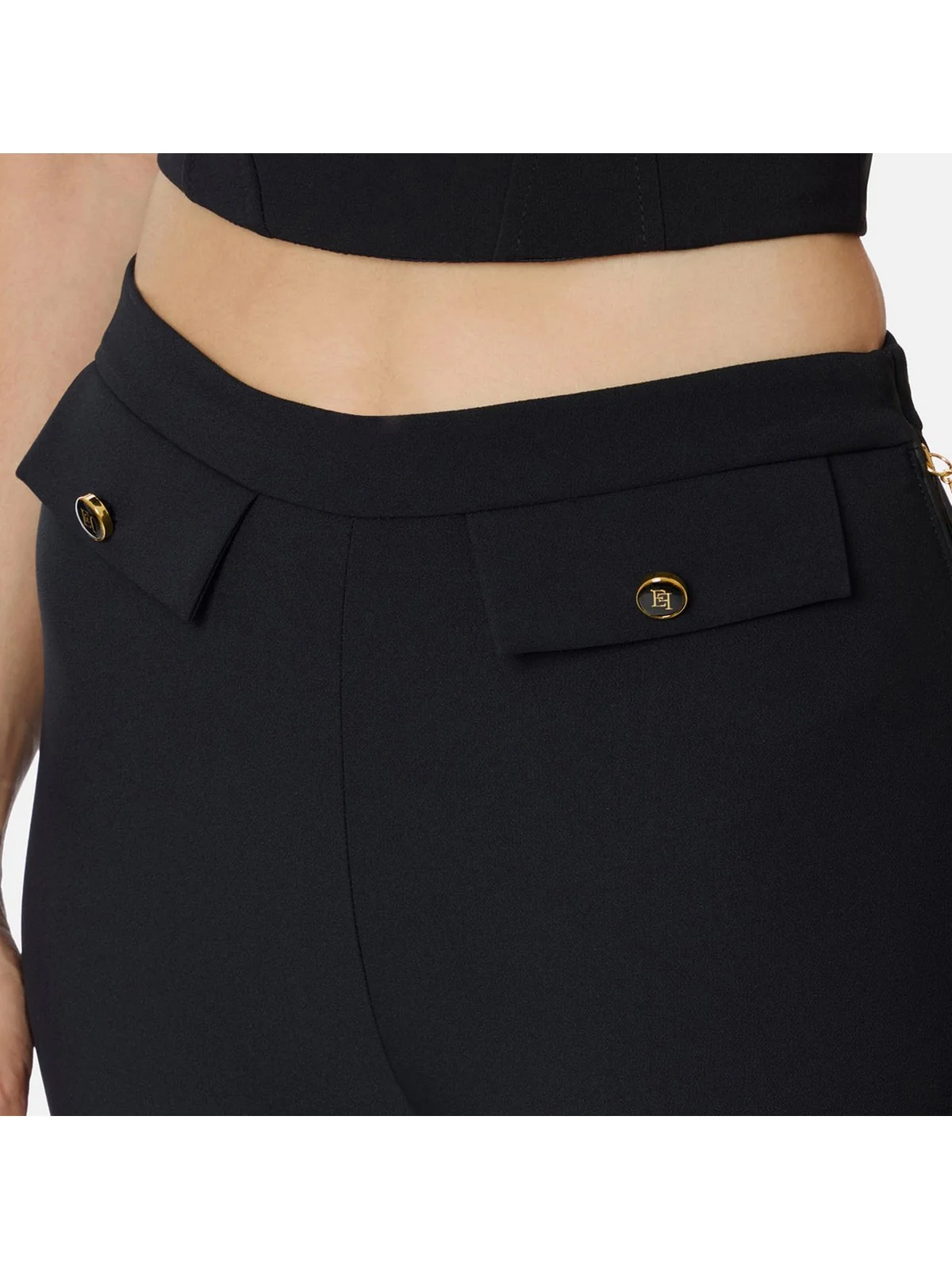 ELISABETTA FRANCHI Pantalone Donna  PA12056E2 110 Nero - Image 3