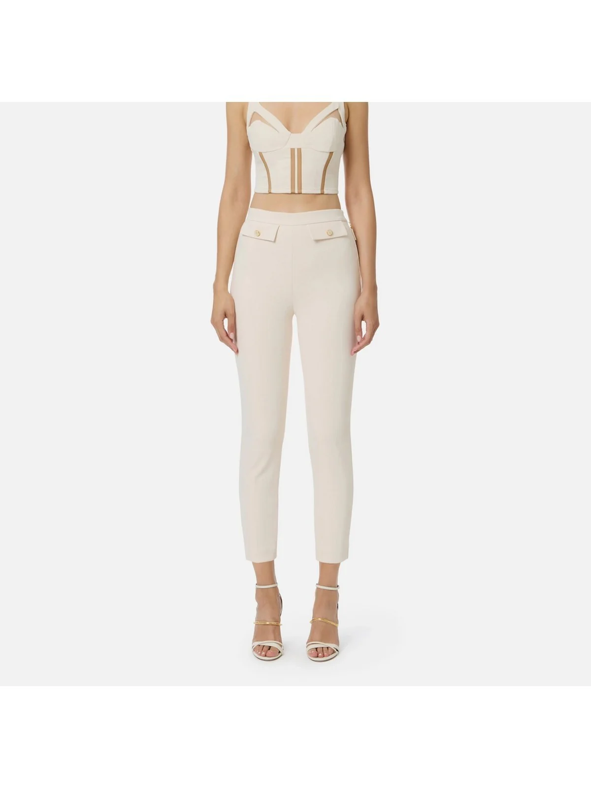 ELISABETTA FRANCHI Pantalone Donna  PA12056E2 DZ9 MILK - Image 2