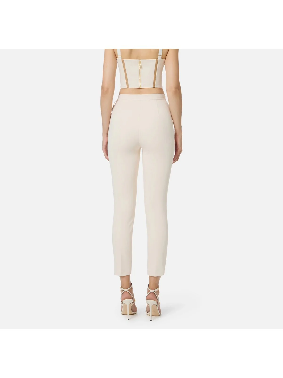 ELISABETTA FRANCHI Pantalone Donna  PA12056E2 DZ9 MILK - Image 4