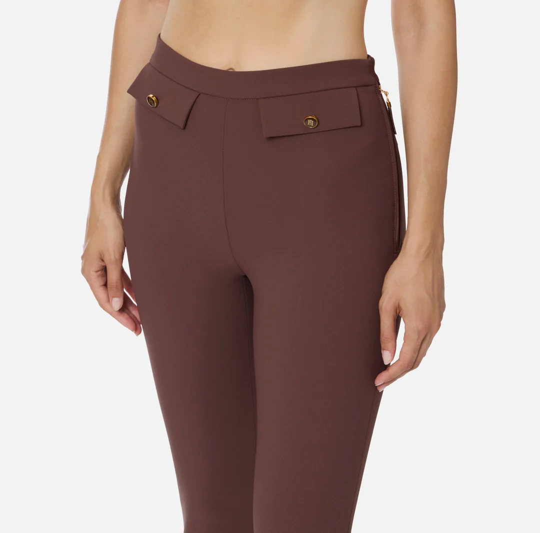 ELISABETTA FRANCHI Pantalone Donna  PA12056E2 EA3 COFFEE - Image 2