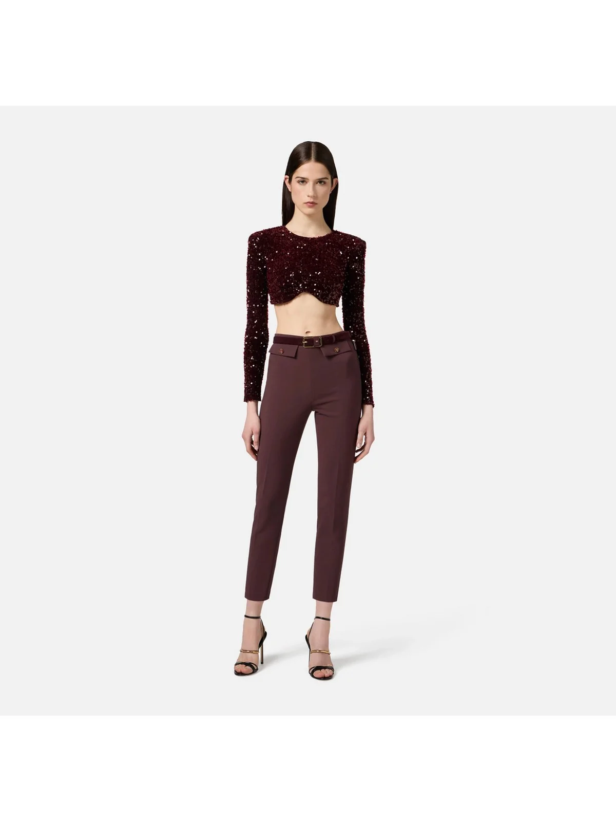 ELISABETTA FRANCHI Pantalone Donna  PA12056E2 EA4 MERLOT - Image 2