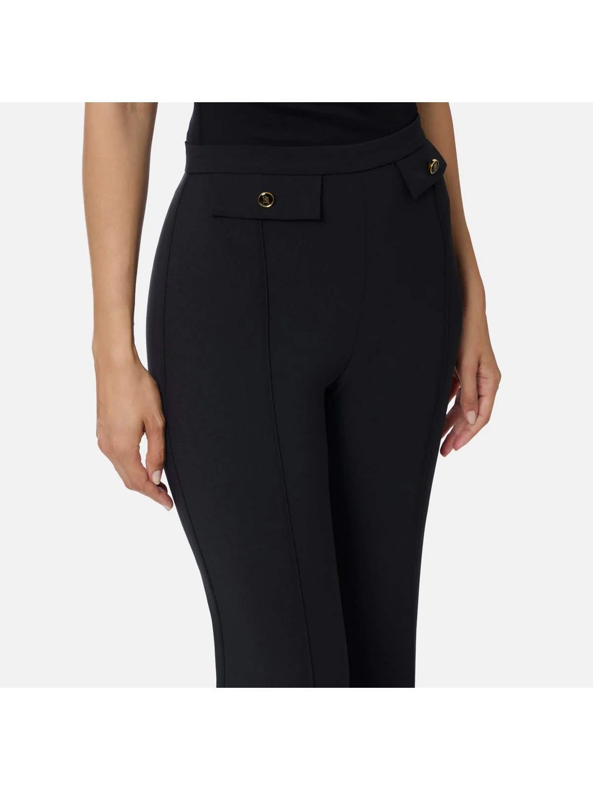 ELISABETTA FRANCHI Pantalone Donna  PA12156E2 110 Nero - Image 3
