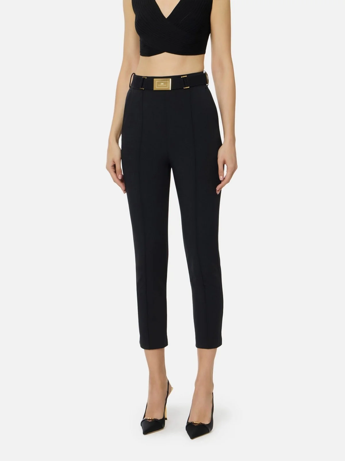 ELISABETTA FRANCHI Pantalone Donna  PA13261E2 110 Nero - Image 3