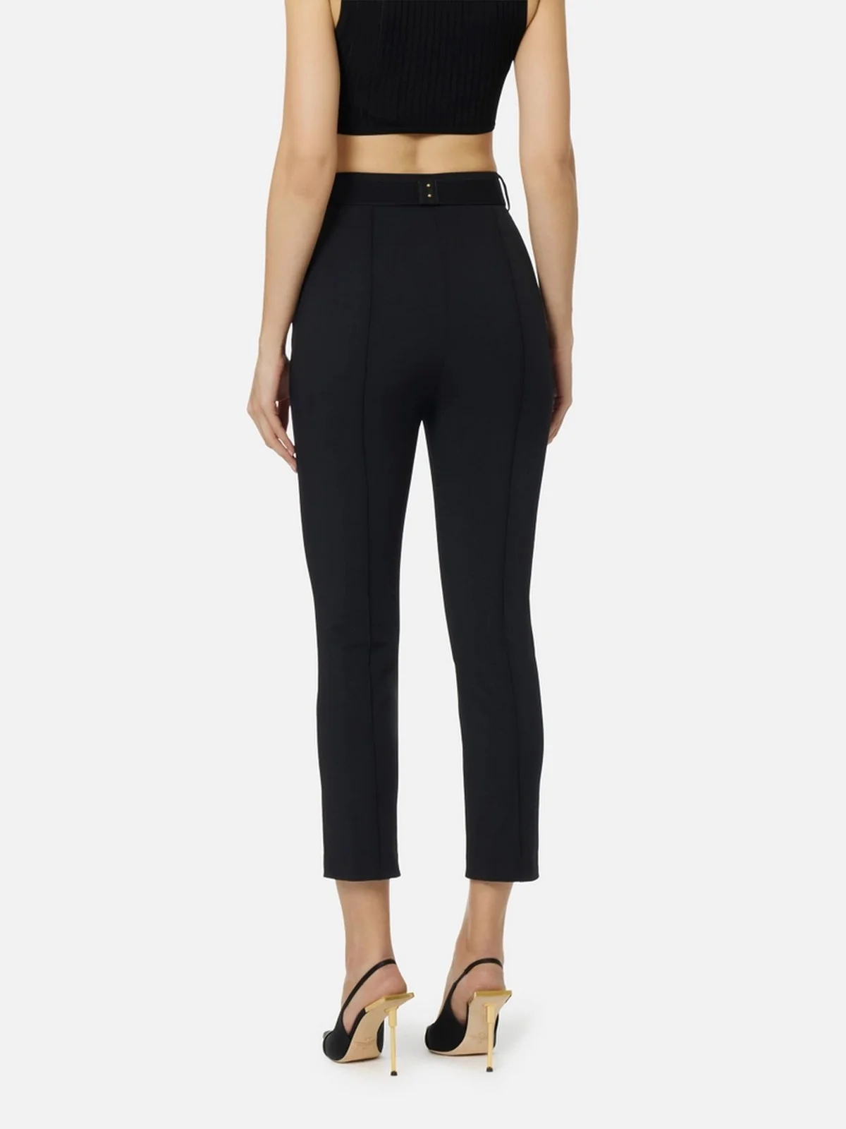 ELISABETTA FRANCHI Pantalone Donna  PA13261E2 110 Nero - Image 4