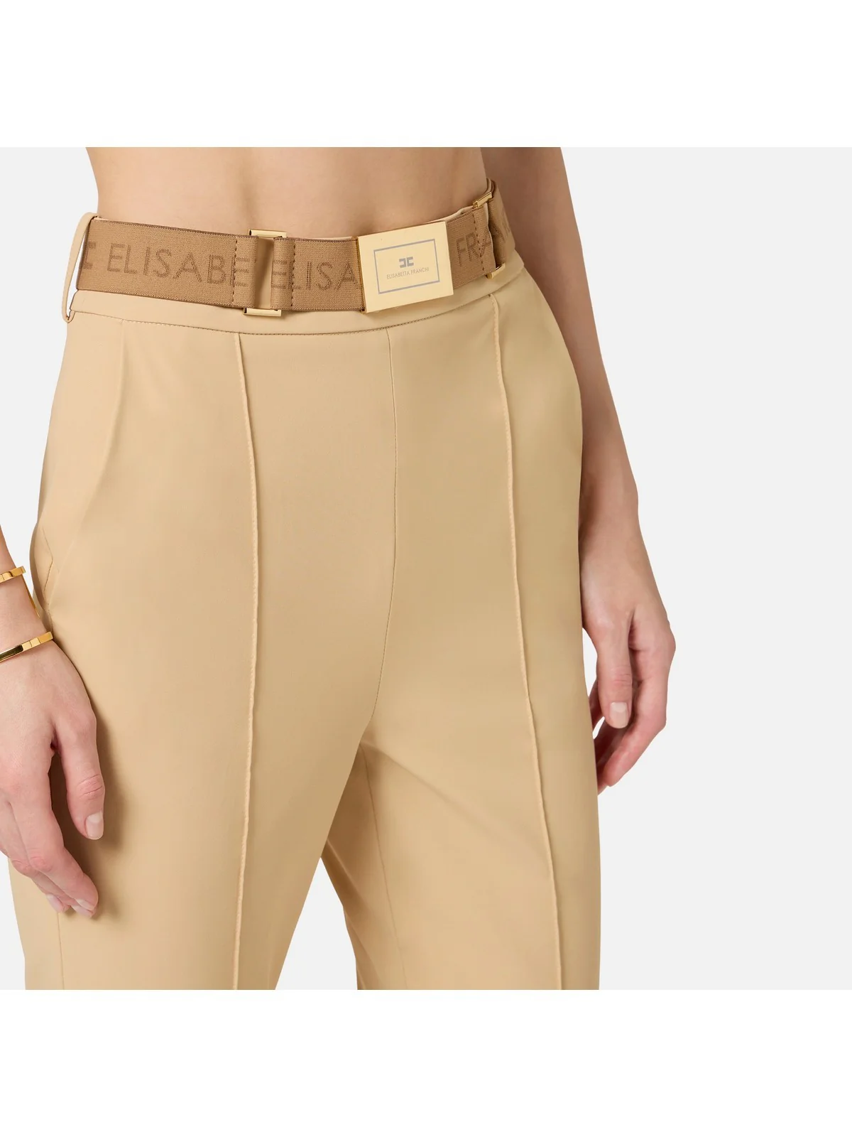 ELISABETTA FRANCHI Pantalone Donna  PA13261E2 470 CAMMELLO - Image 2