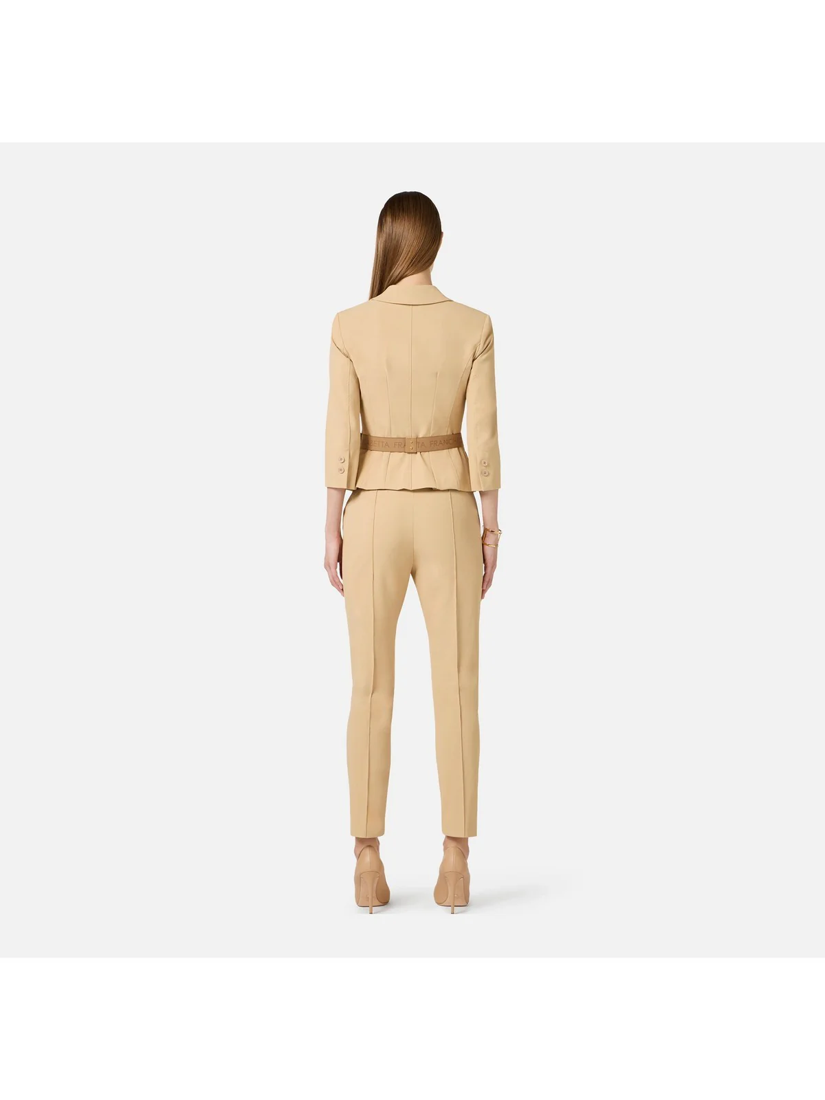 ELISABETTA FRANCHI Pantalone Donna  PA13261E2 470 CAMMELLO - Image 3