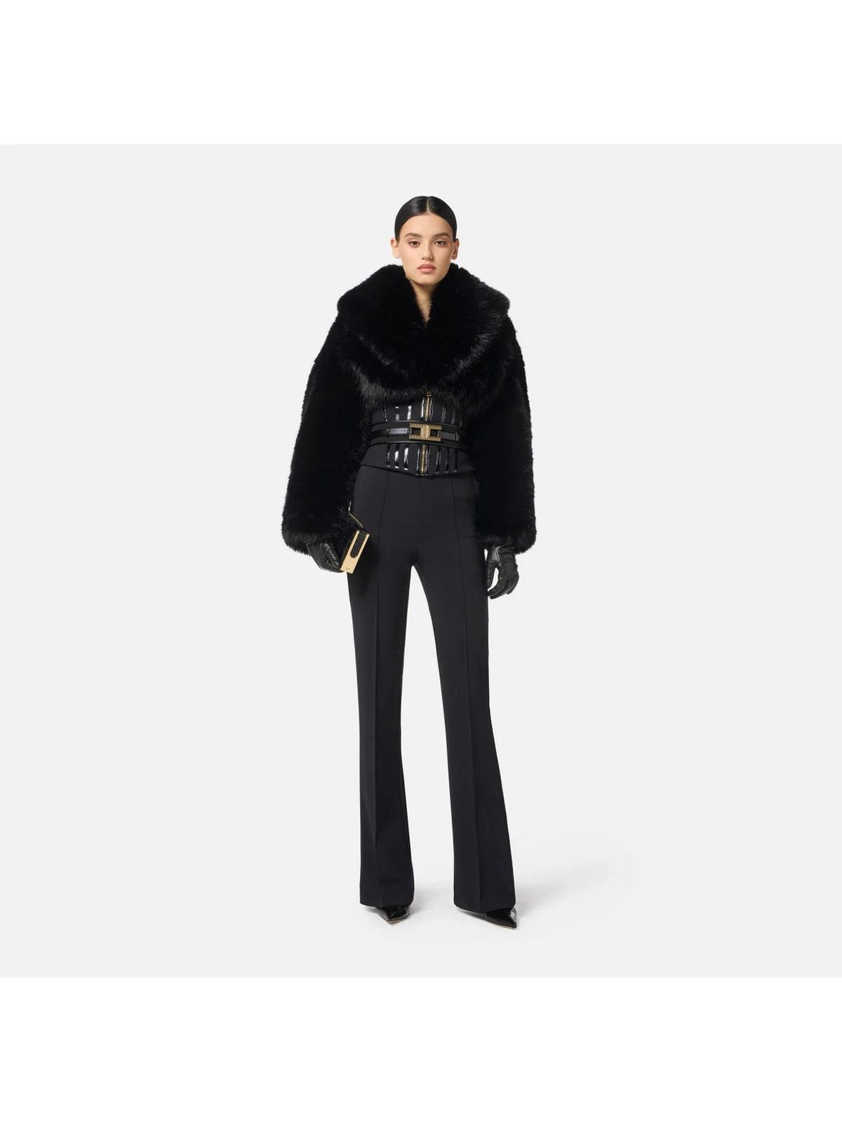 ELISABETTA FRANCHI Pantalone Donna  PA14157E2 110 Nero - Image 2