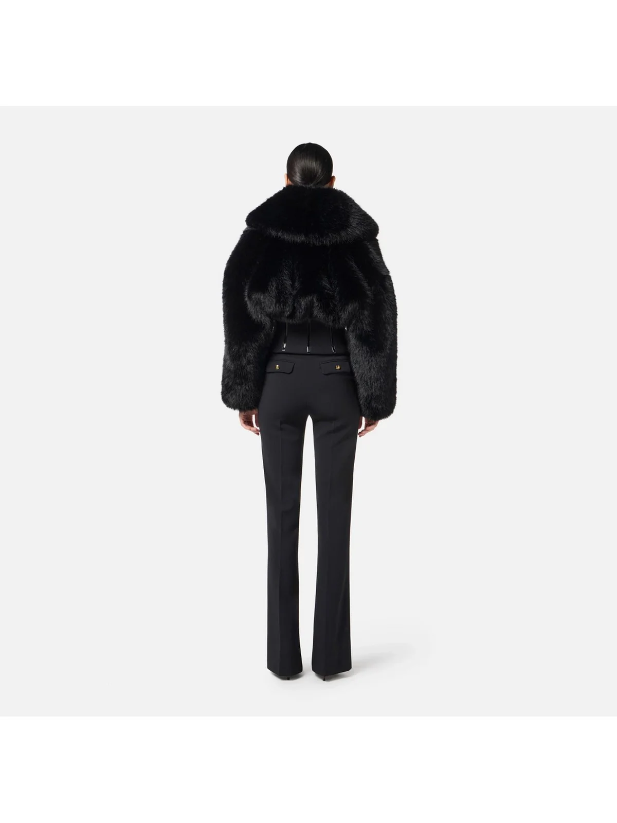 ELISABETTA FRANCHI Pantalone Donna  PA14157E2 110 Nero - Image 3