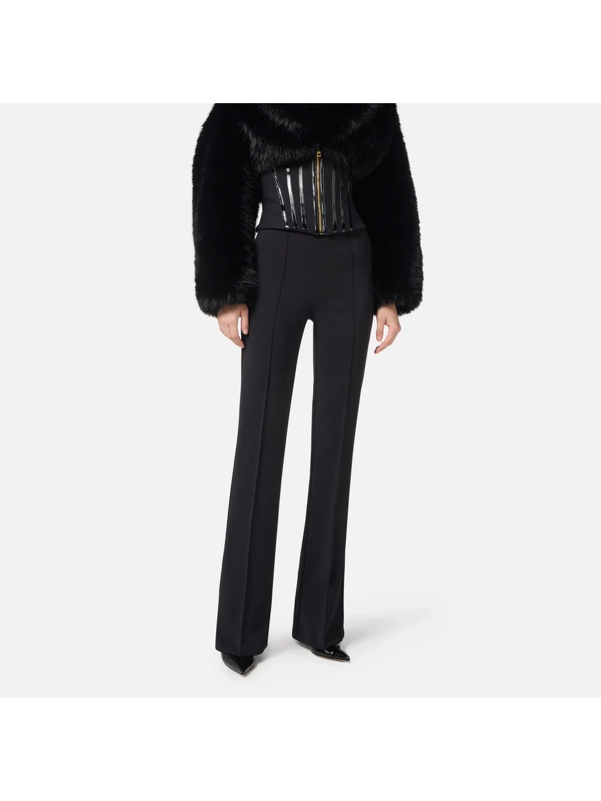ELISABETTA FRANCHI Pantalone Donna  PA14157E2 110 Nero - Image 4