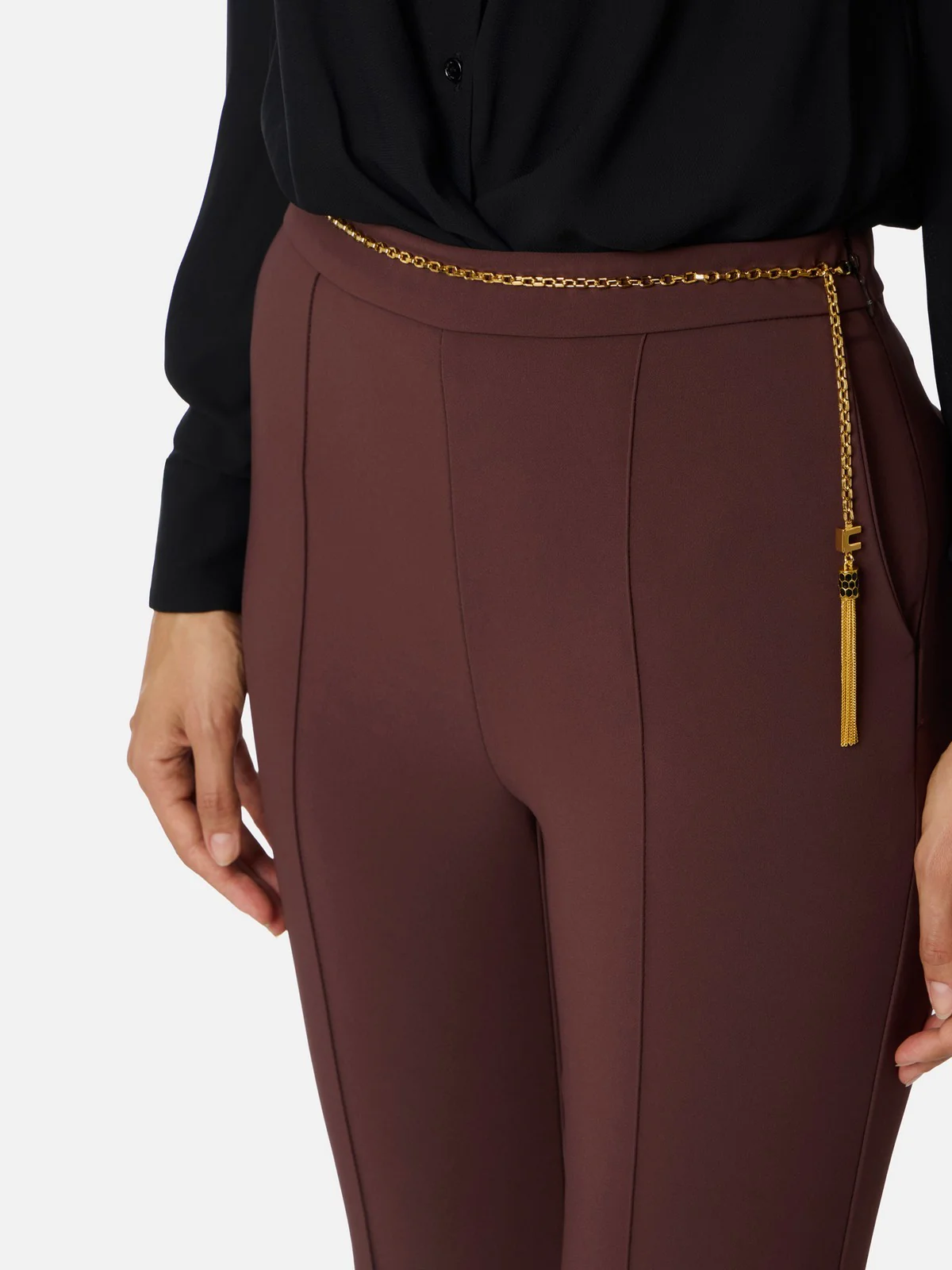 ELISABETTA FRANCHI Pantalone Donna  PA14157E2 EA4 MERLOT - Image 3