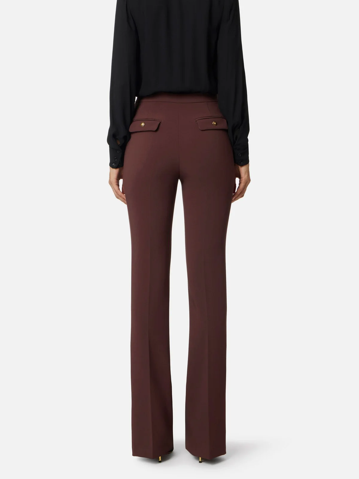 ELISABETTA FRANCHI Pantalone Donna  PA14157E2 EA4 MERLOT - Image 4