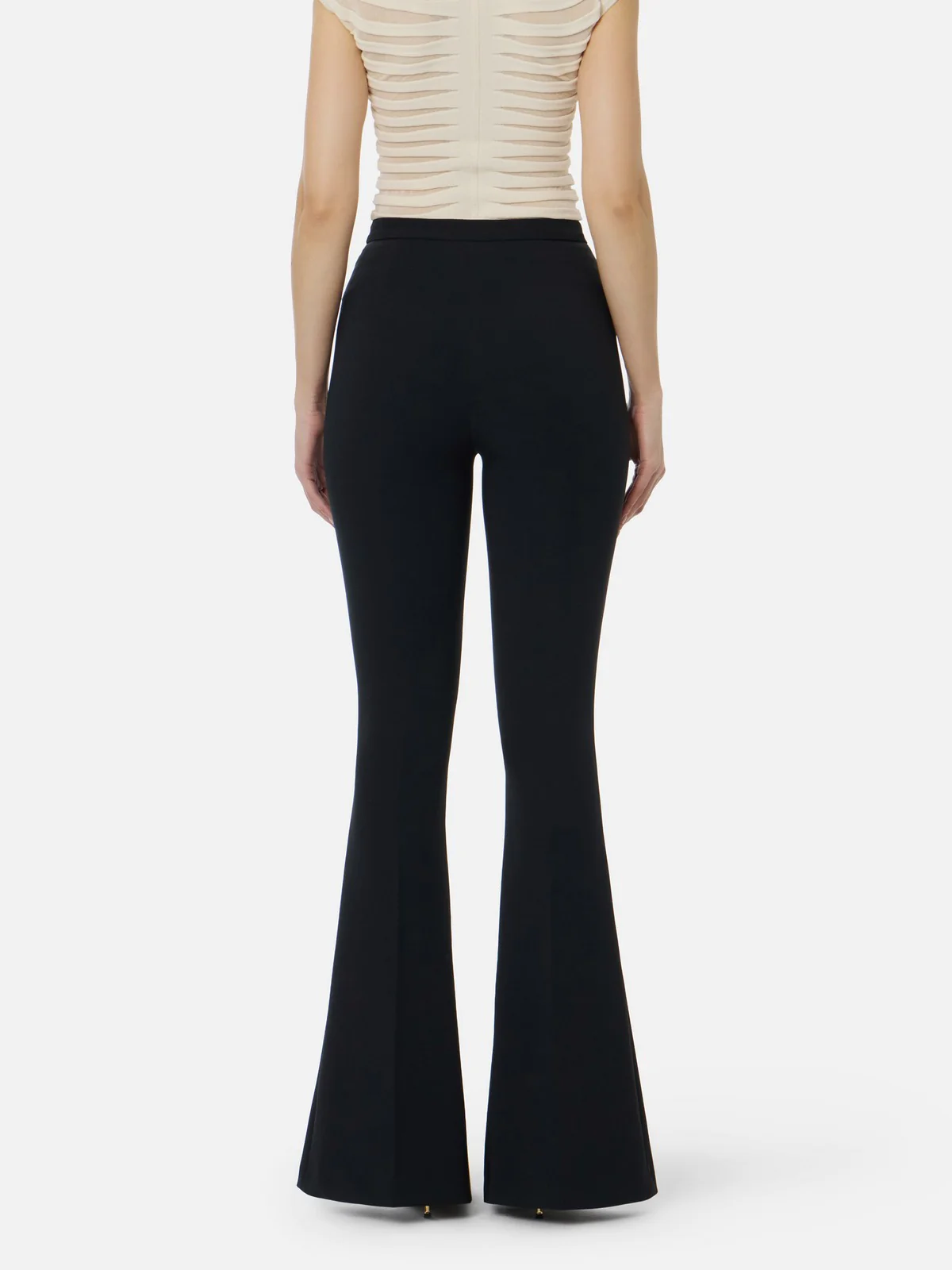 ELISABETTA FRANCHI Pantalone Donna PA15961E2 685 NERO/BURRO - Image 4