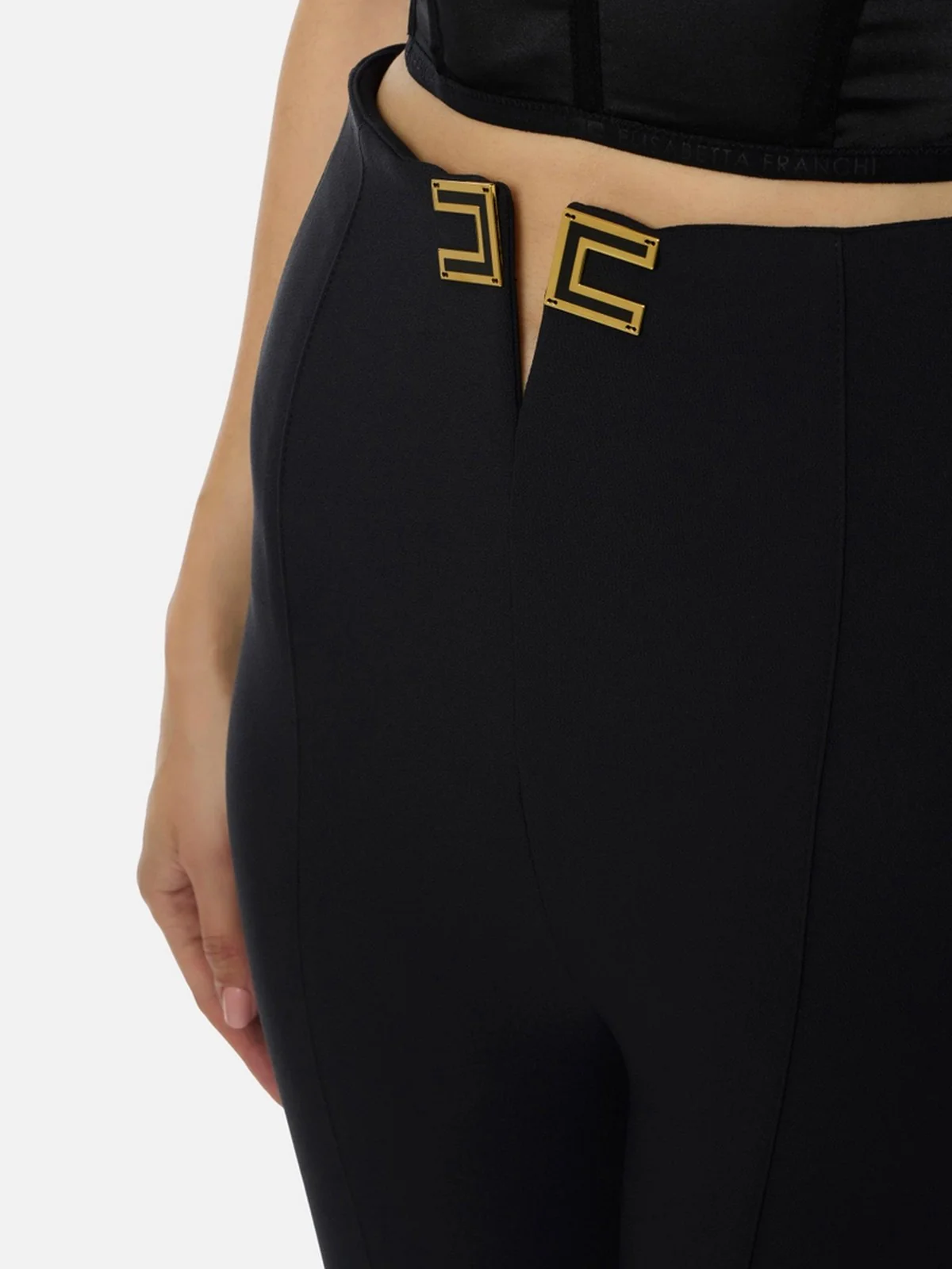 ELISABETTA FRANCHI Pantalone Donna  PA16361E2 110 Nero - Image 3