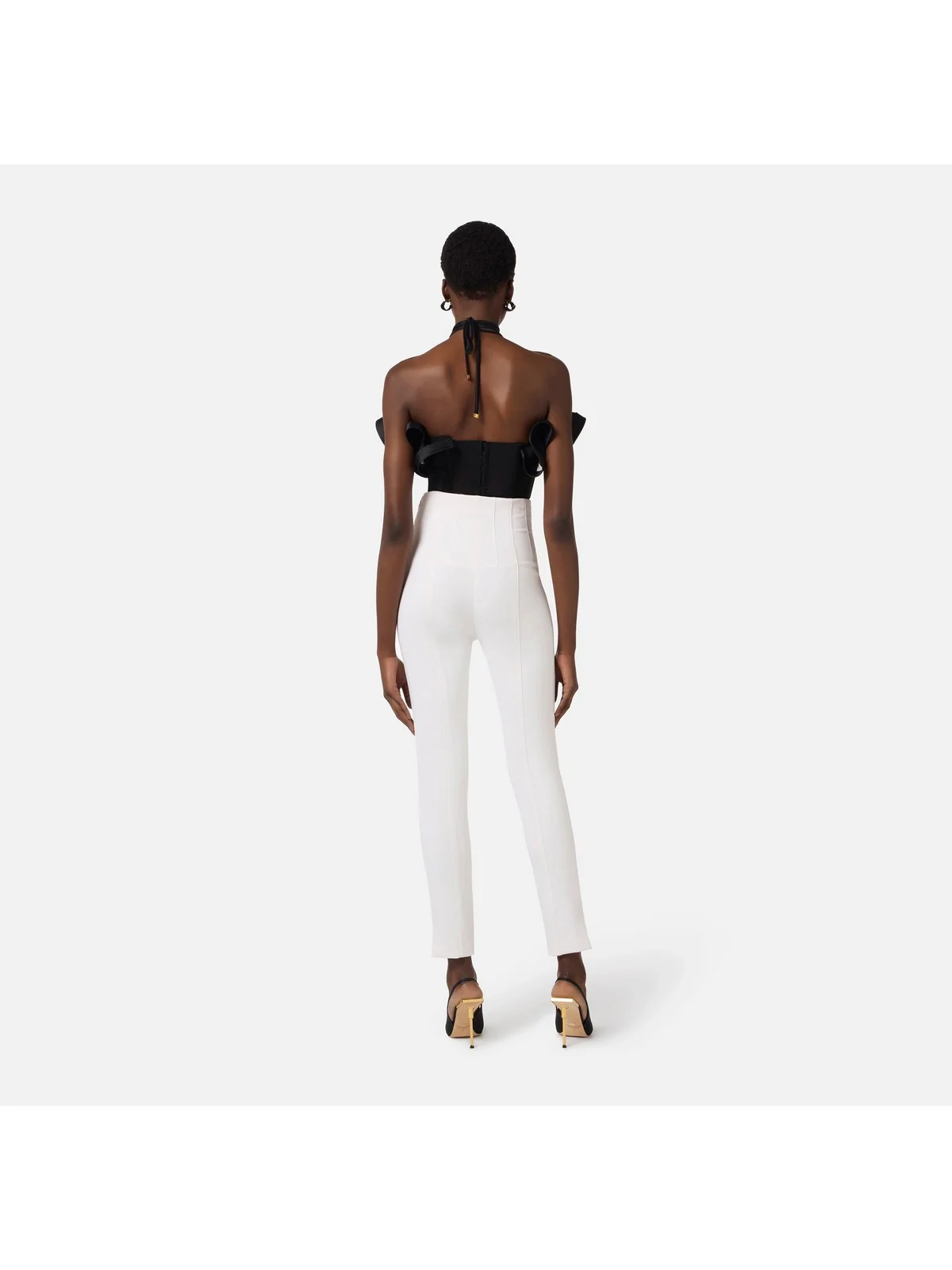 ELISABETTA FRANCHI Pantalone Donna  PA16361E2 360 Avorio - Image 4