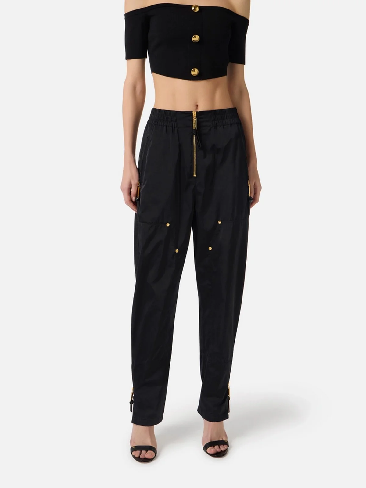 ELISABETTA FRANCHI Pantalone Donna PA16461E2 110 Nero - Image 4