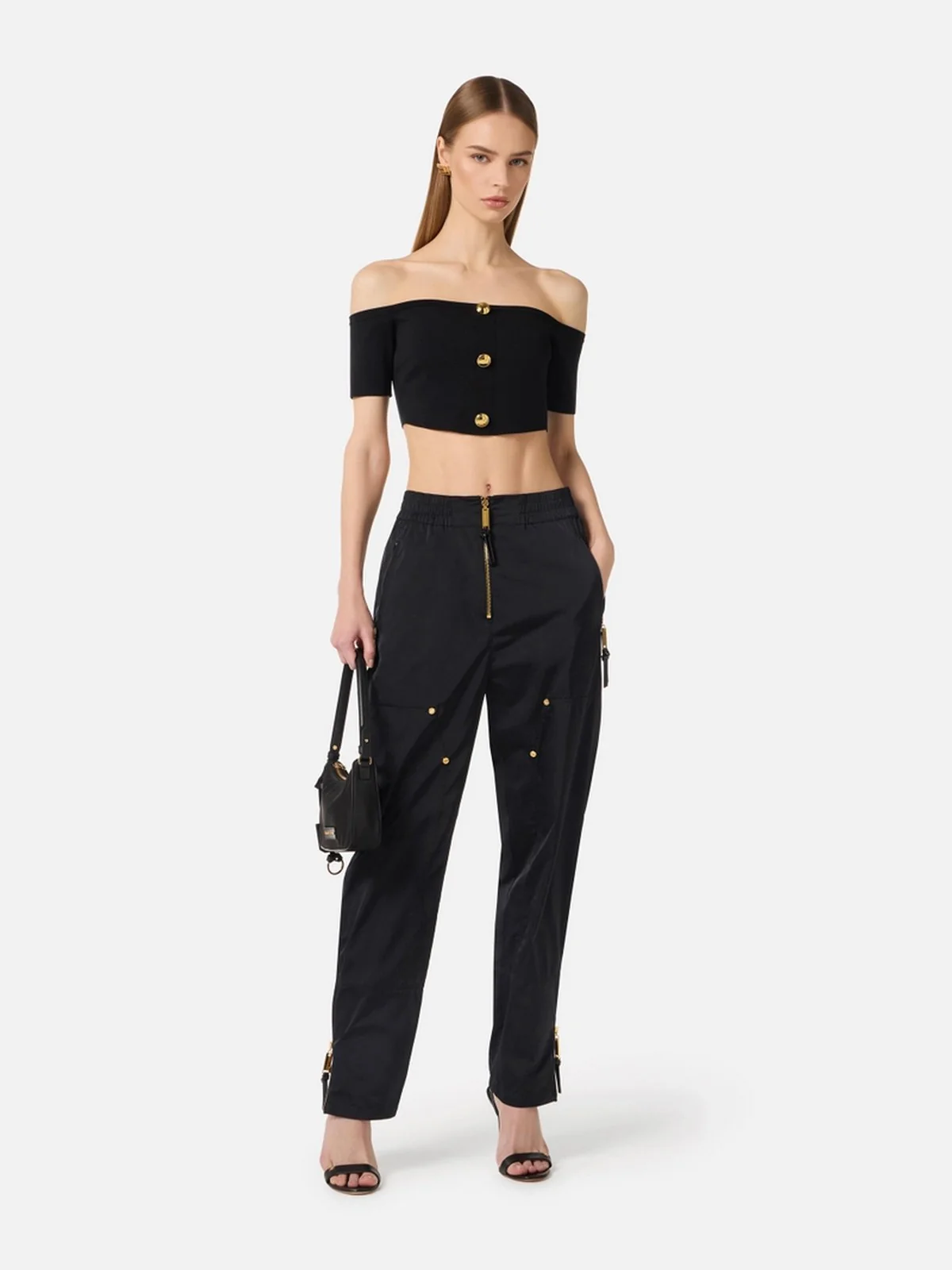 ELISABETTA FRANCHI Pantalone Donna PA16461E2 110 Nero - Image 5