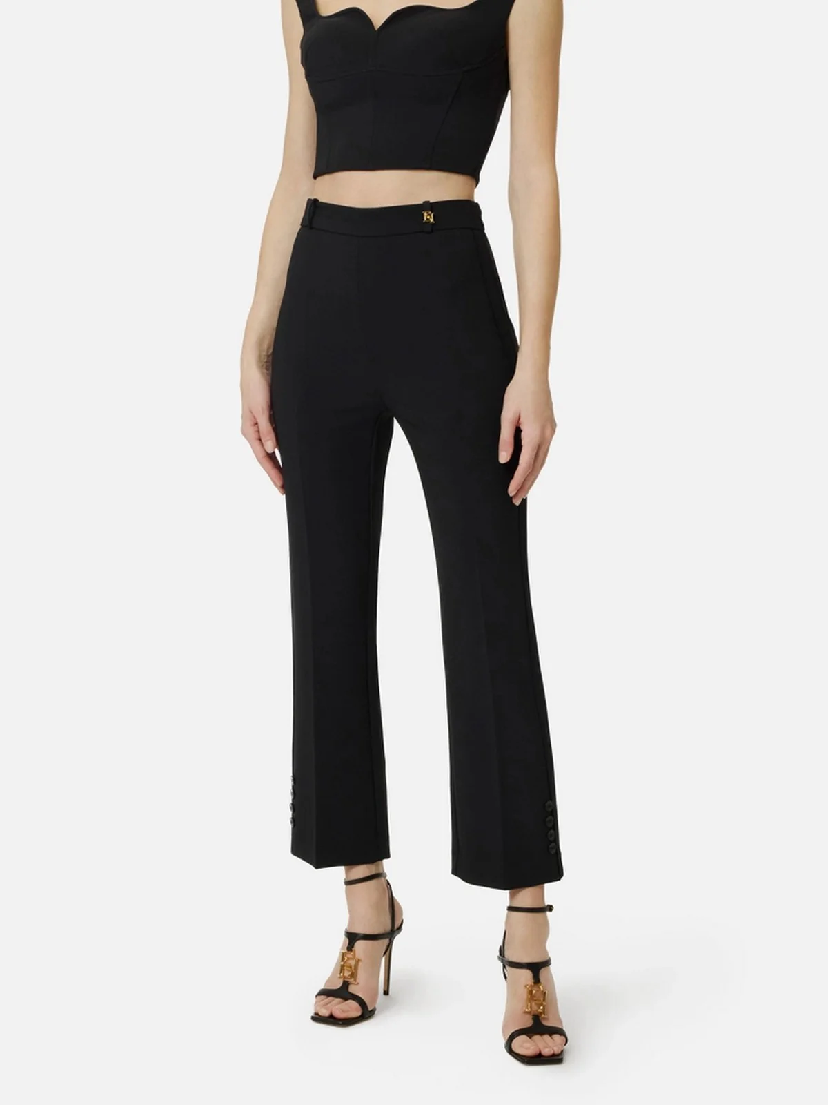 ELISABETTA FRANCHI Pantalone Donna  PA16861E2 110 Nero - Image 4