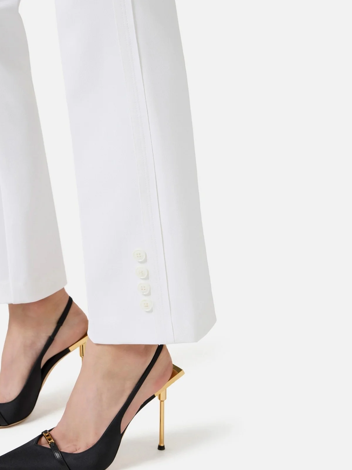 ELISABETTA FRANCHI Pantalone Donna  PA16861E2 360 Avorio - Image 3
