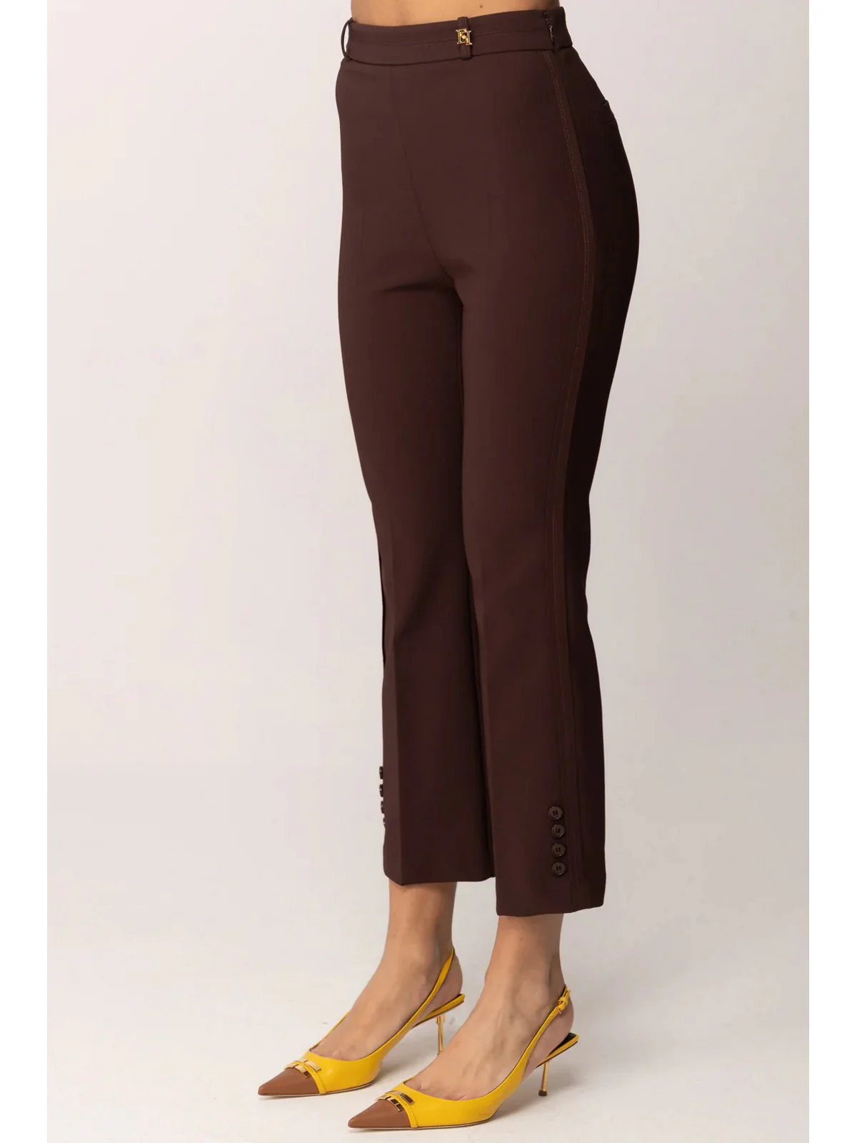 ELISABETTA FRANCHI Pantalone Donna  PA16861E2 644 CACAO - Image 4