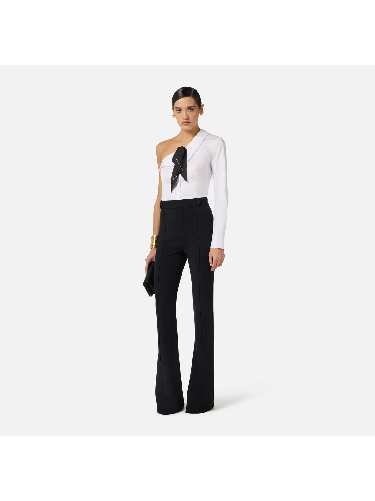 ELISABETTA FRANCHI Pantalone Donna  PA16961E2 110 Nero - Image 5