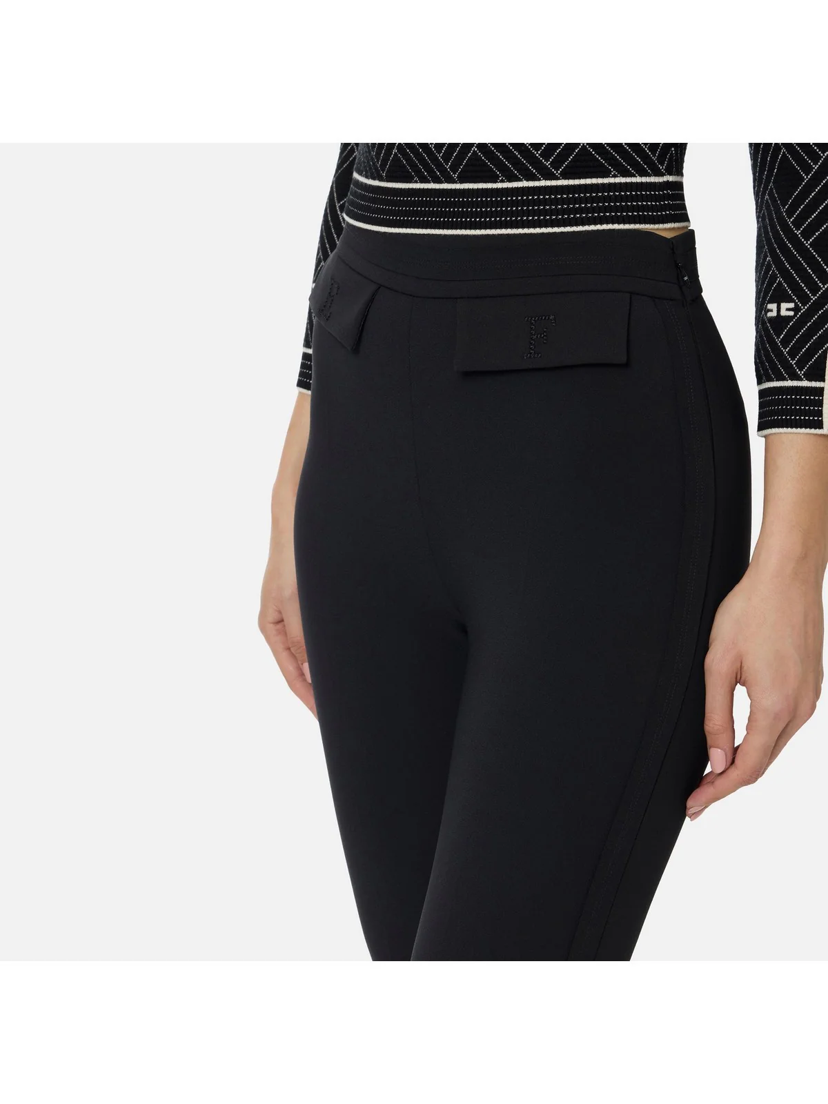 ELISABETTA FRANCHI Pantalone Donna  PA17061E2 110 Nero - Image 2