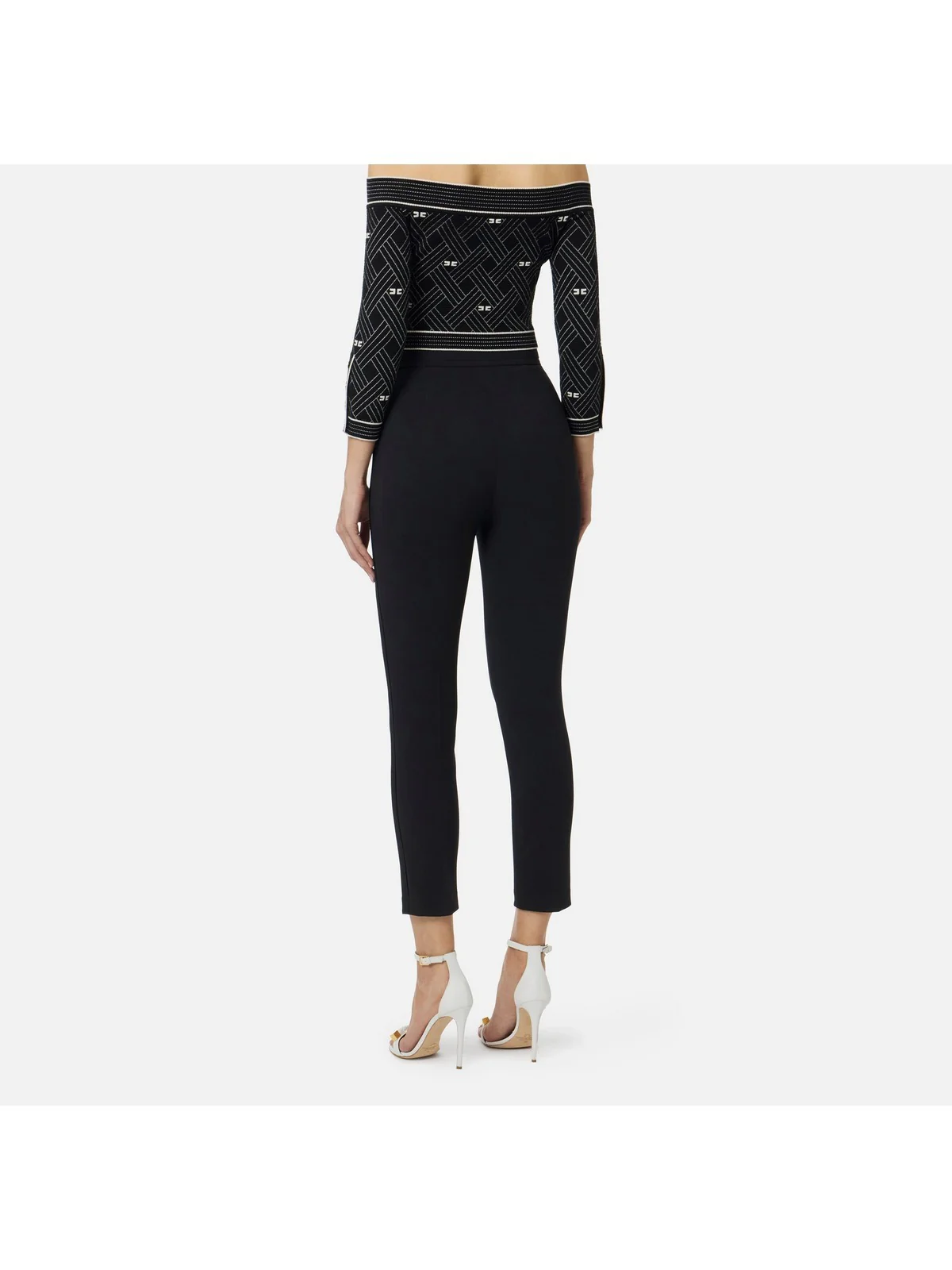 ELISABETTA FRANCHI Pantalone Donna  PA17061E2 110 Nero - Image 3