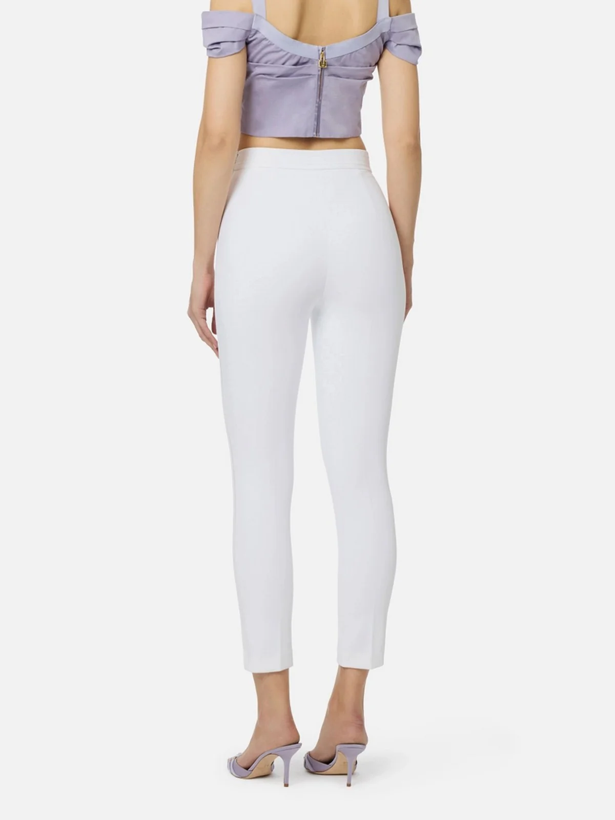 ELISABETTA FRANCHI Pantalone Donna PA17061E2 360 Avorio - Image 2