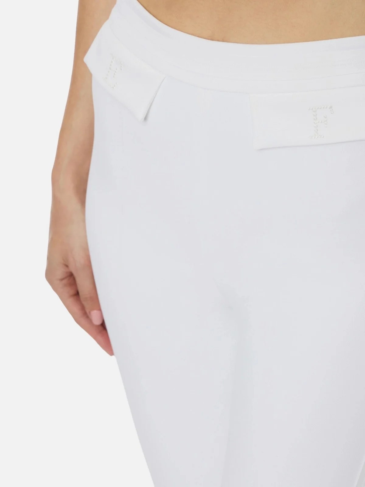 ELISABETTA FRANCHI Pantalone Donna PA17061E2 360 Avorio - Image 3