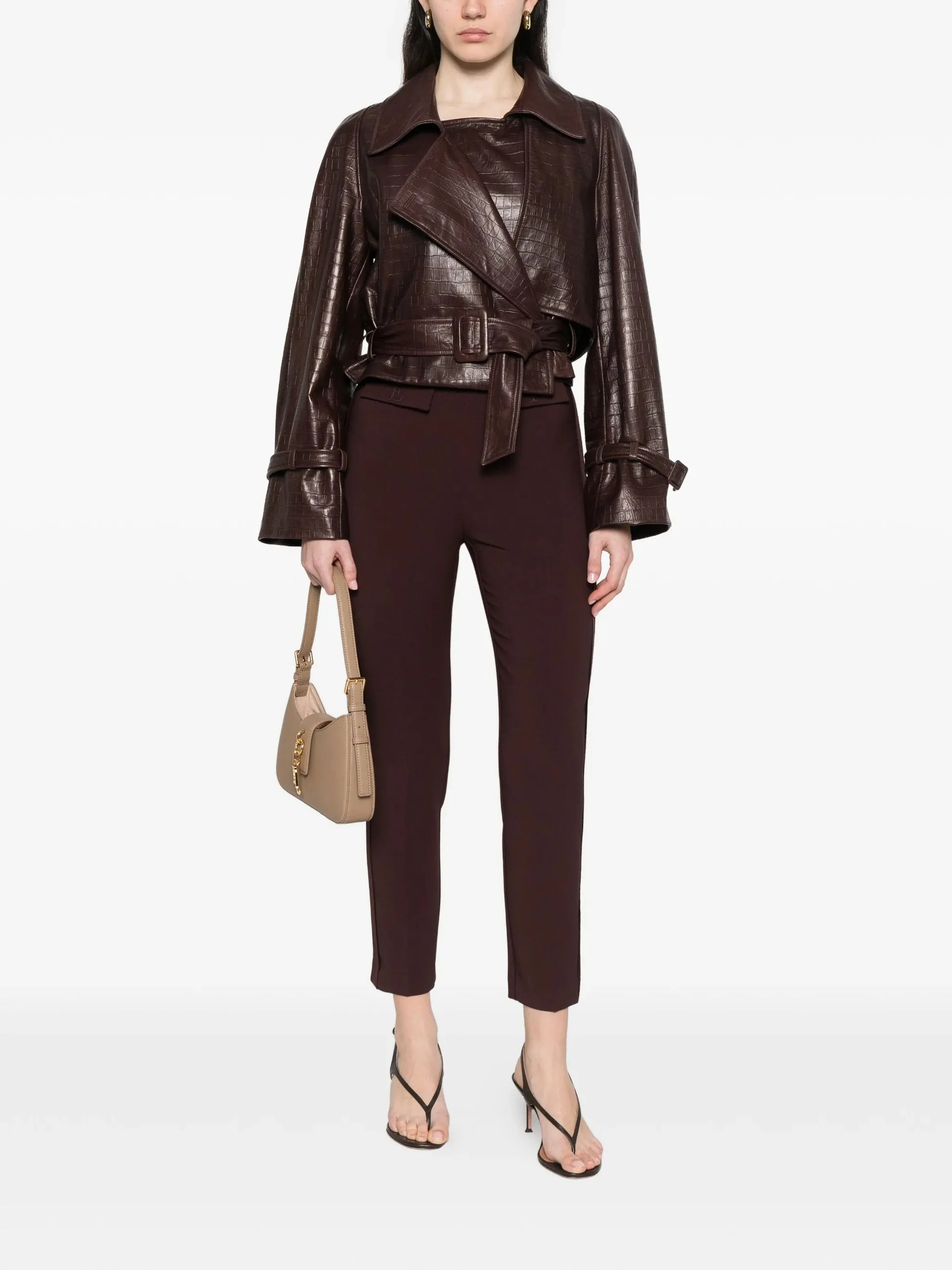 ELISABETTA FRANCHI Pantalone Donna  PA17061E2 644 CACAO - Image 5