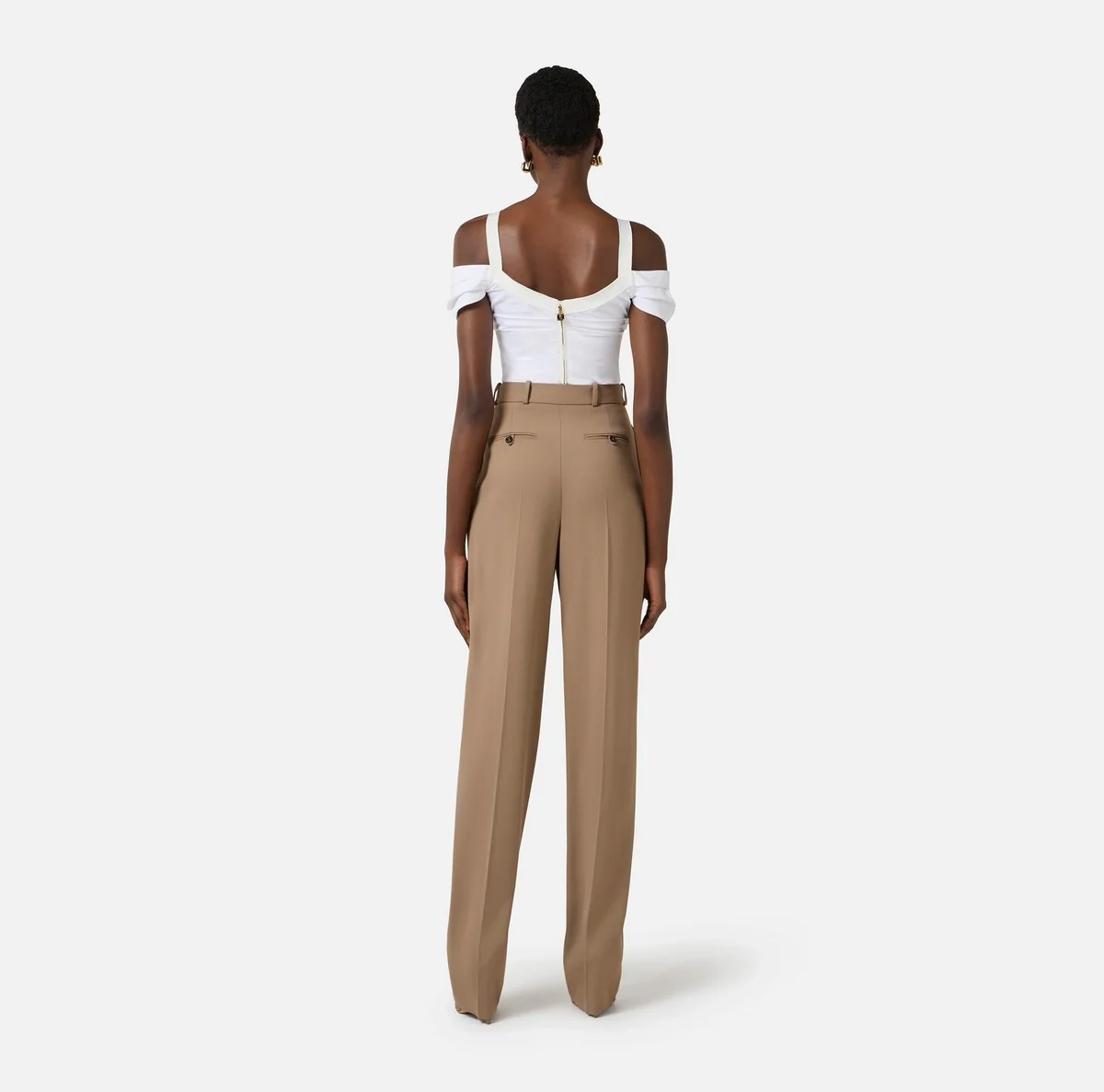 ELISABETTA FRANCHI Pantalone Donna  PA17661E2 229 ARGILLA - Image 2