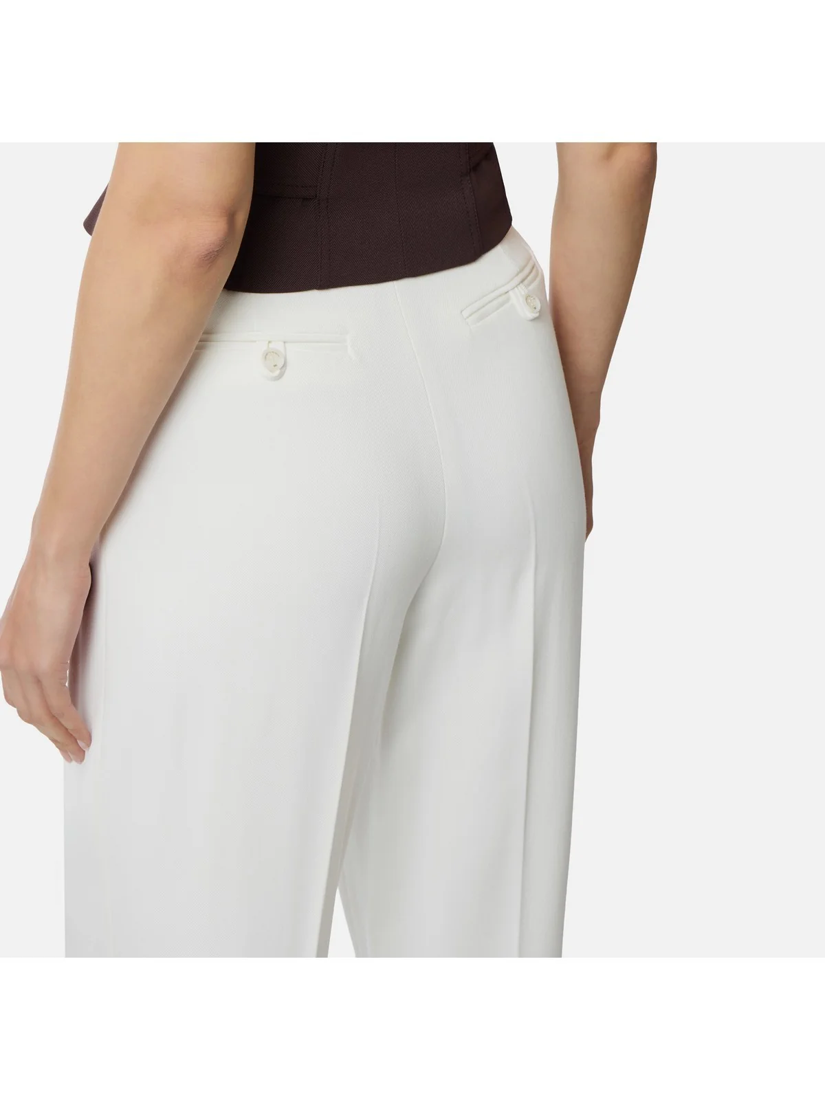 ELISABETTA FRANCHI Pantalone Donna PA17661E2 360 Avorio - Image 3