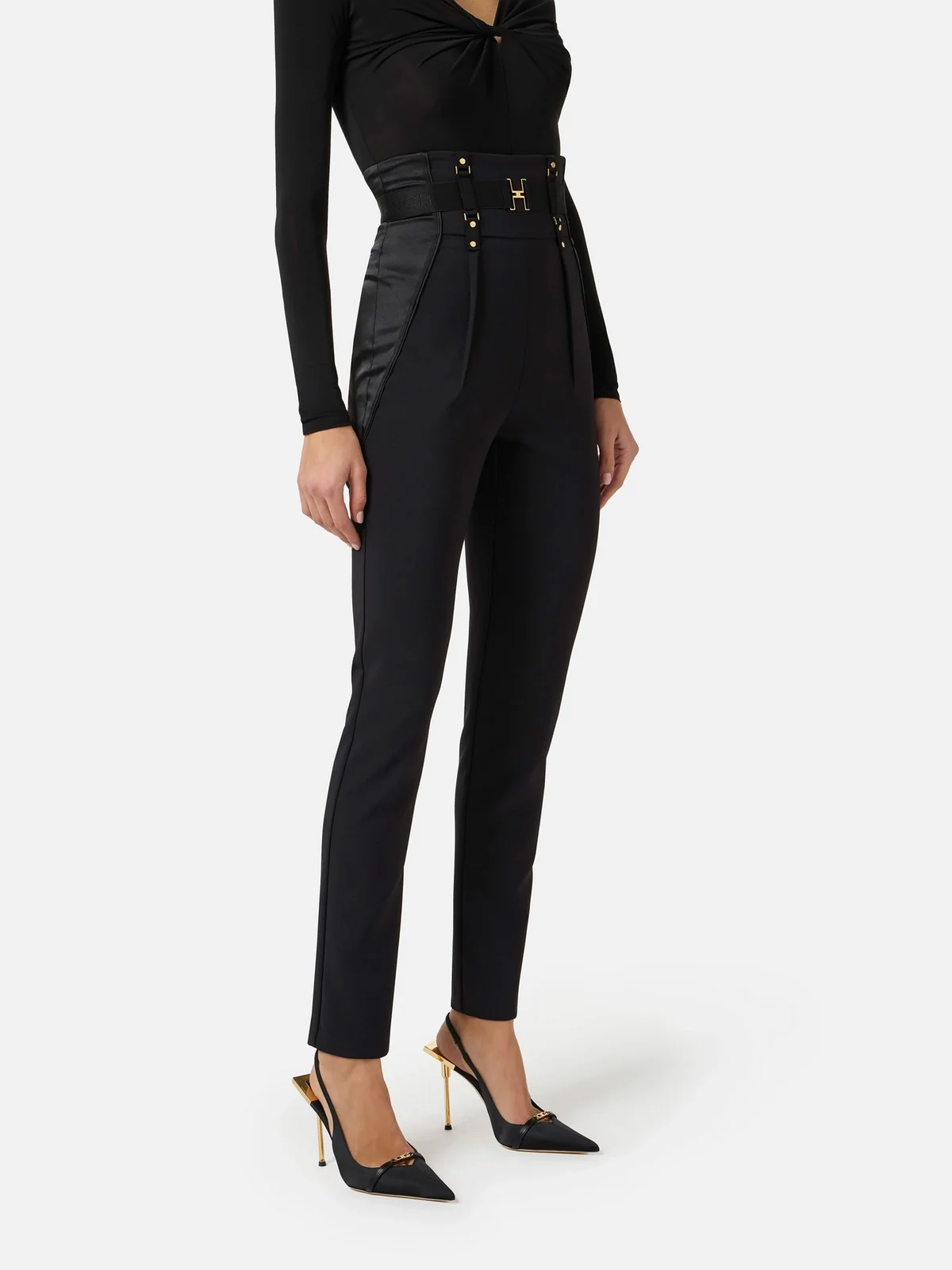 ELISABETTA FRANCHI Pantalone Donna  PA18062E2 110 Nero - Image 3