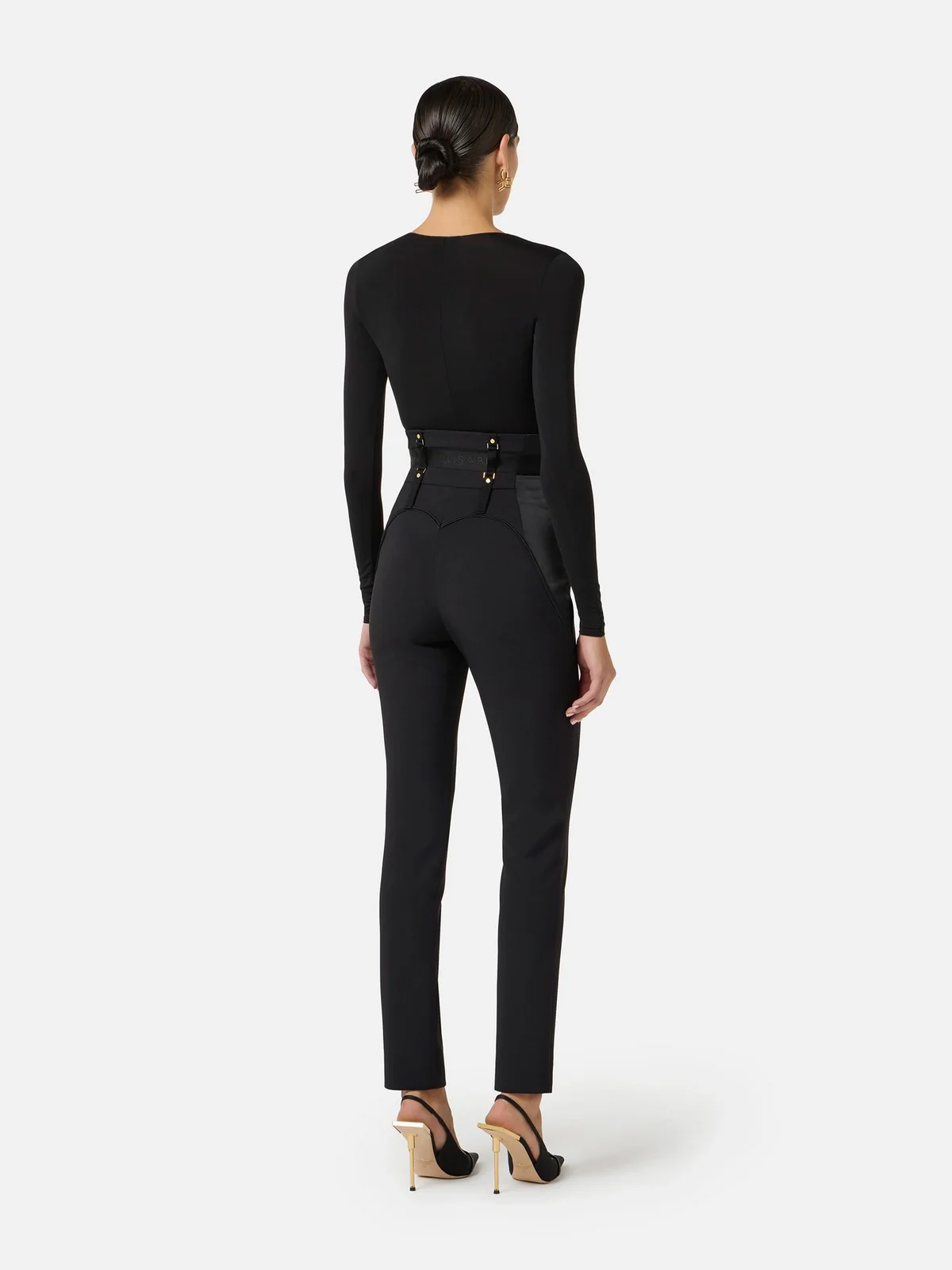 ELISABETTA FRANCHI Pantalone Donna  PA18062E2 110 Nero - Image 5