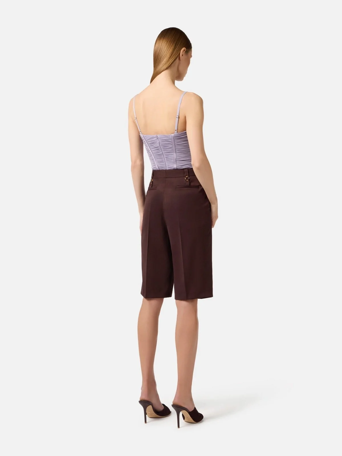 ELISABETTA FRANCHI Pantalone Donna  PA18162E2 644 CACAO - Image 5
