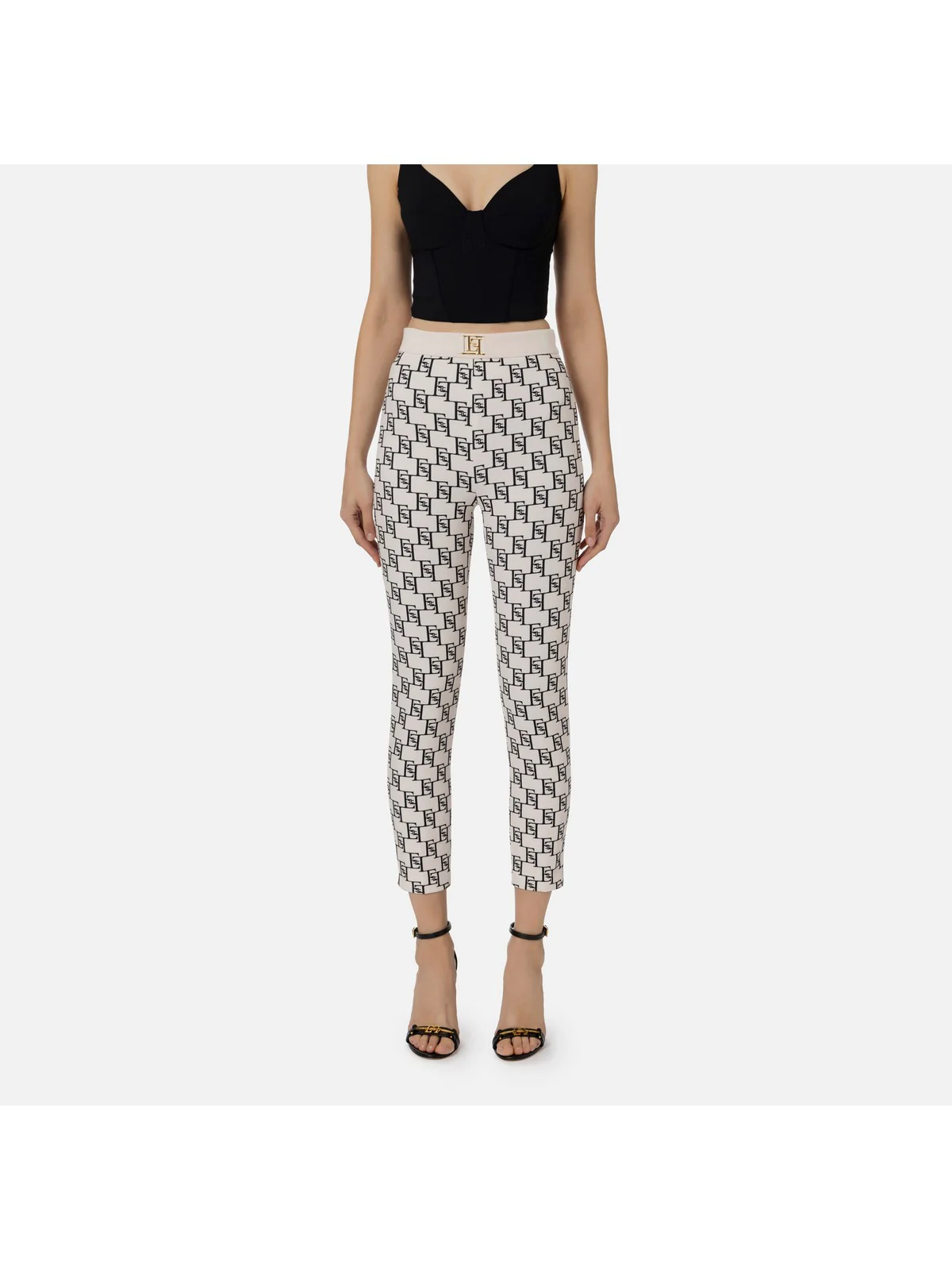ELISABETTA FRANCHI Pantalone Donna  PAS1441E2 E84 Avorio - Image 4