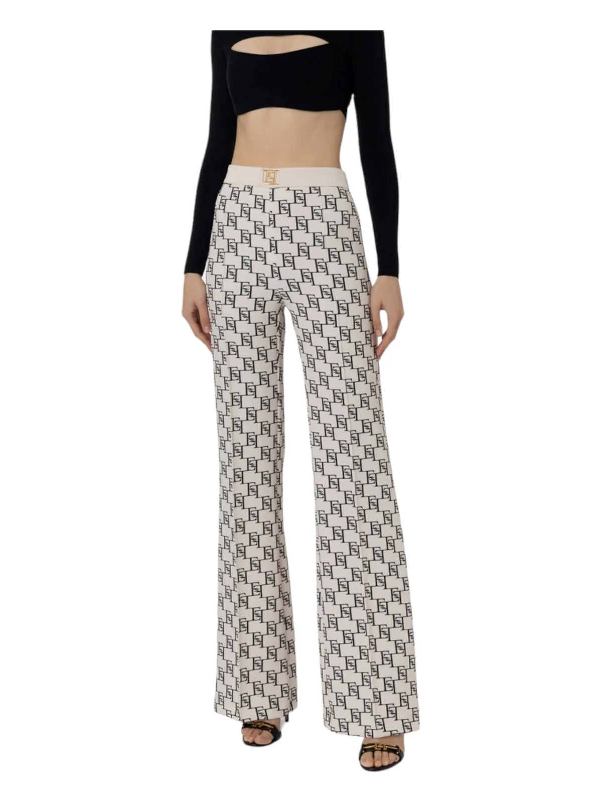 ELISABETTA FRANCHI Pantalone Donna  PAS1541E2 E84 Avorio - Image 2